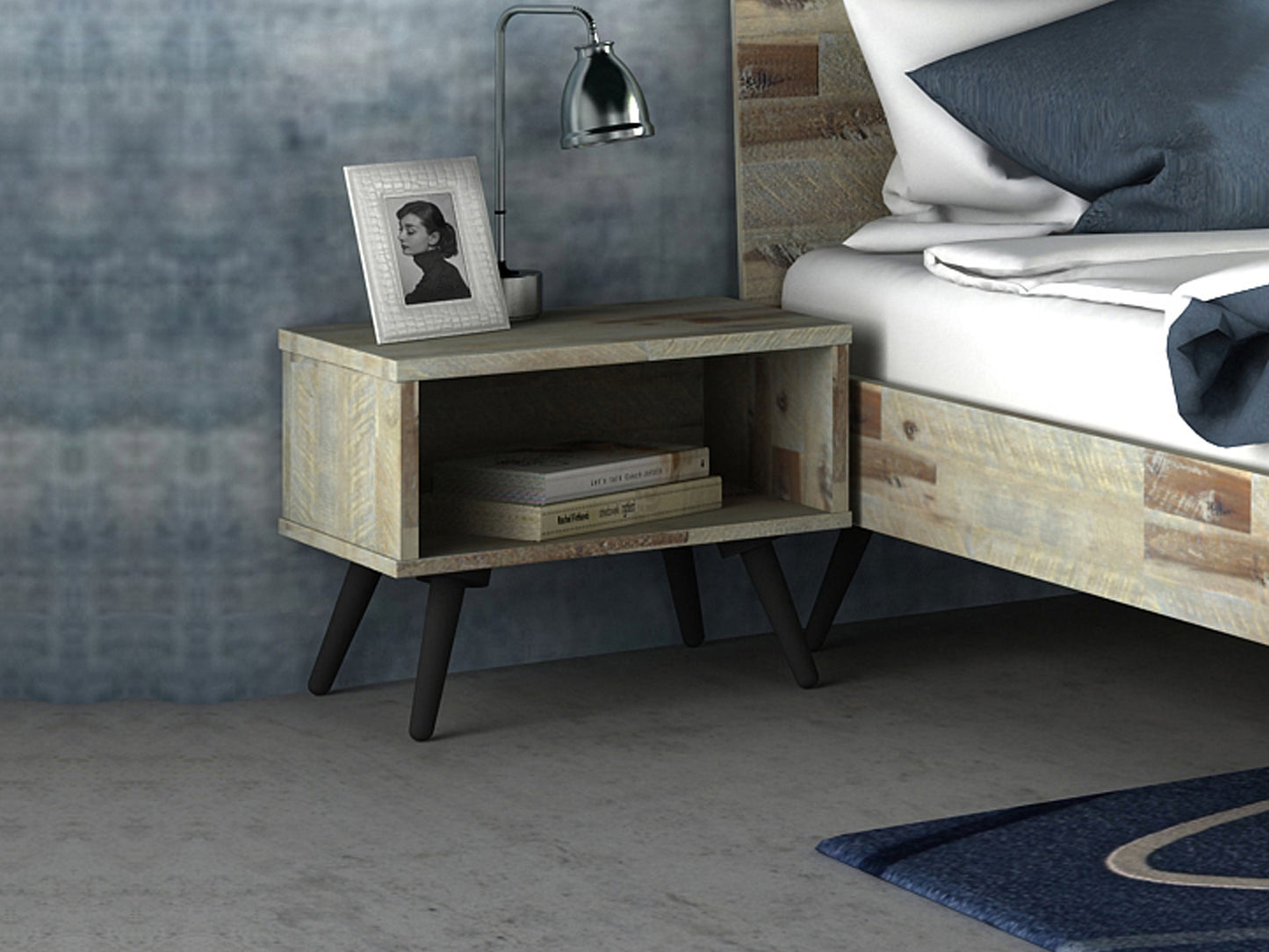 Altona Acacia Wood Bedside Table