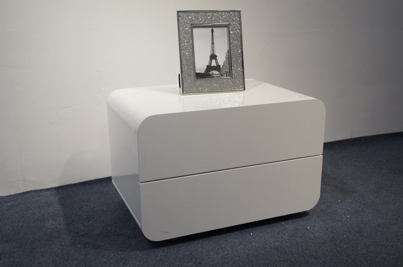 Prado Gloss MDF Black Bedside Table