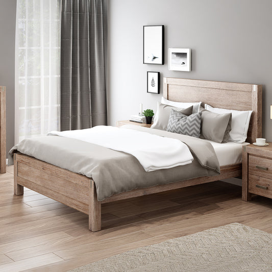 Nowra Solid Acacia Timber Bed Frame With Multiple Size & Colors