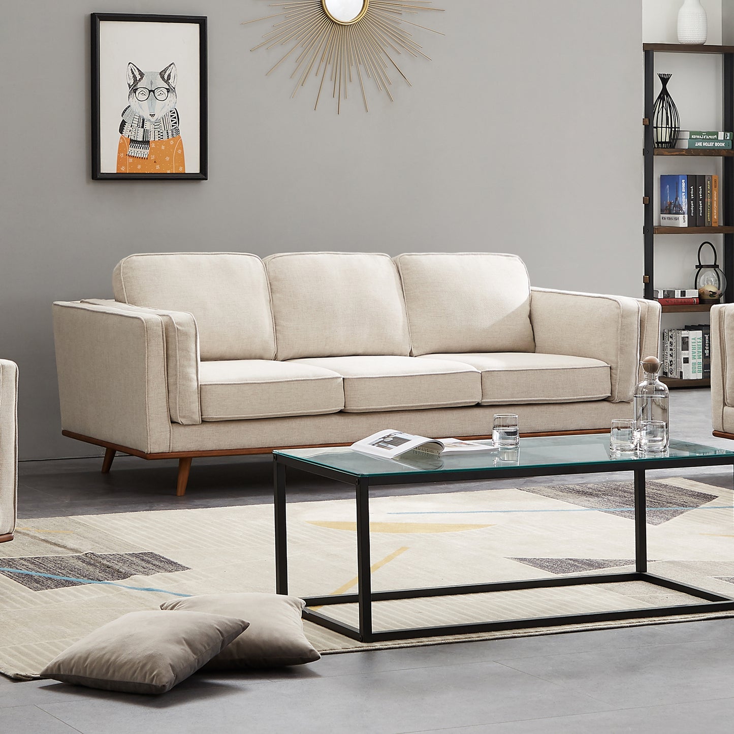 York 3 Seater Armchair Sofa Modern Lounge In Multiple Colour