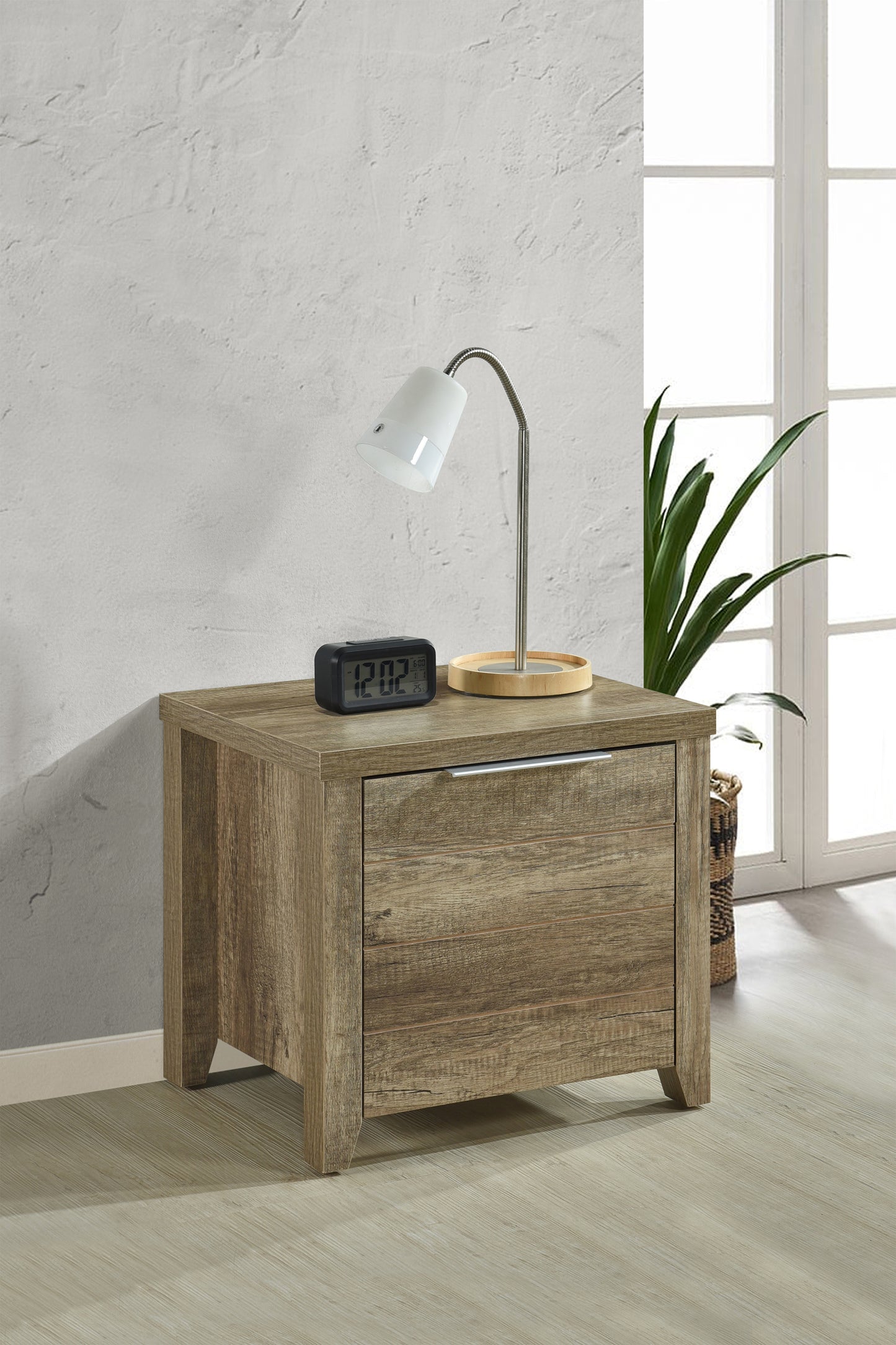 Cielo Natural Wood Like MDF Bedside Table in Multiple Colour