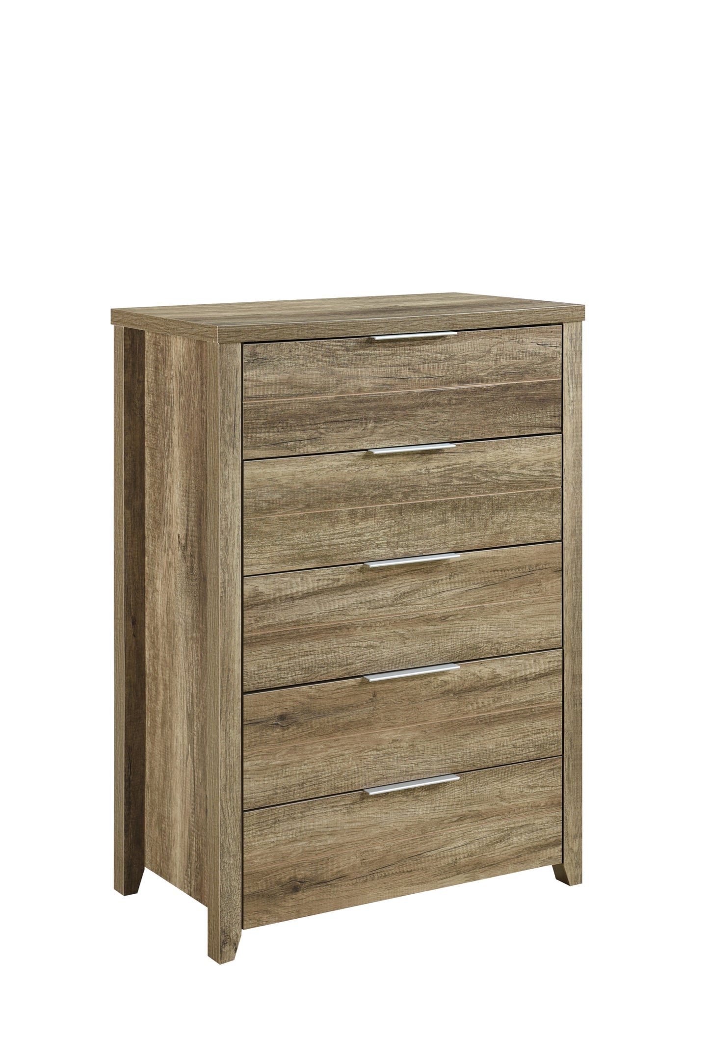 Cielo Natural Wood Like MDF 5 Drawers Tallboy in Multiple Colour