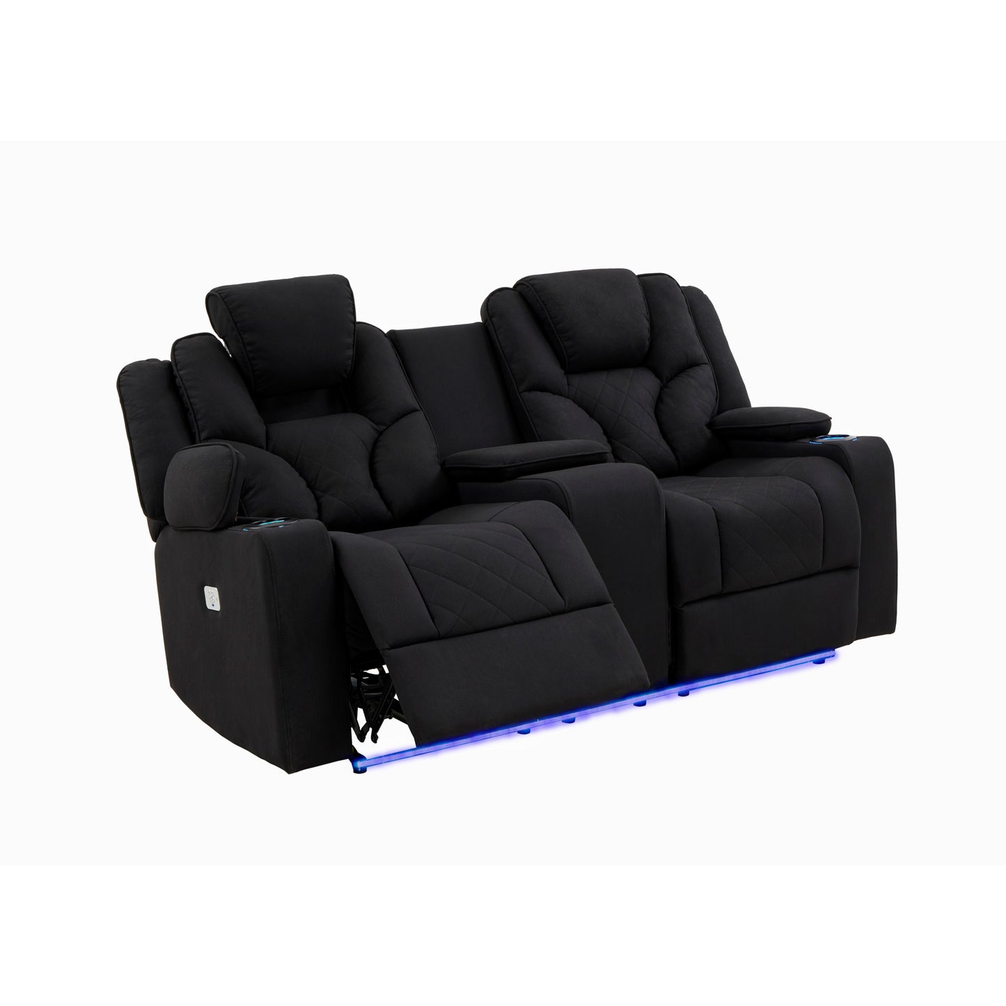 Arnold Electric Recliner Rhino Fabric 2R Black