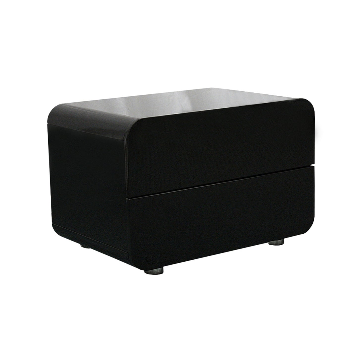 Prado Gloss MDF Black Bedside Table