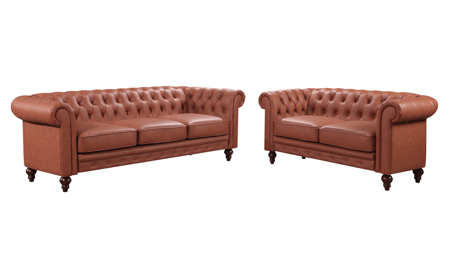 Madeline 3S+2S Soft and Sleek Brown Colour Sofa