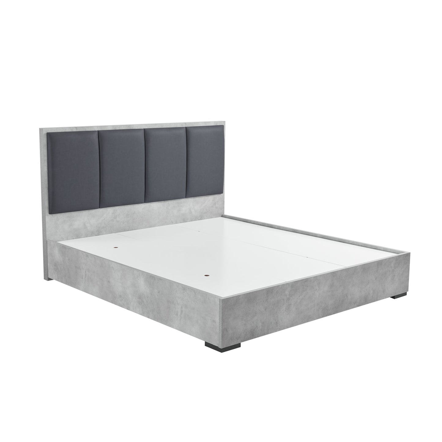 Copper Fabric Upholstery Bed Constructed with MDF Particle Board