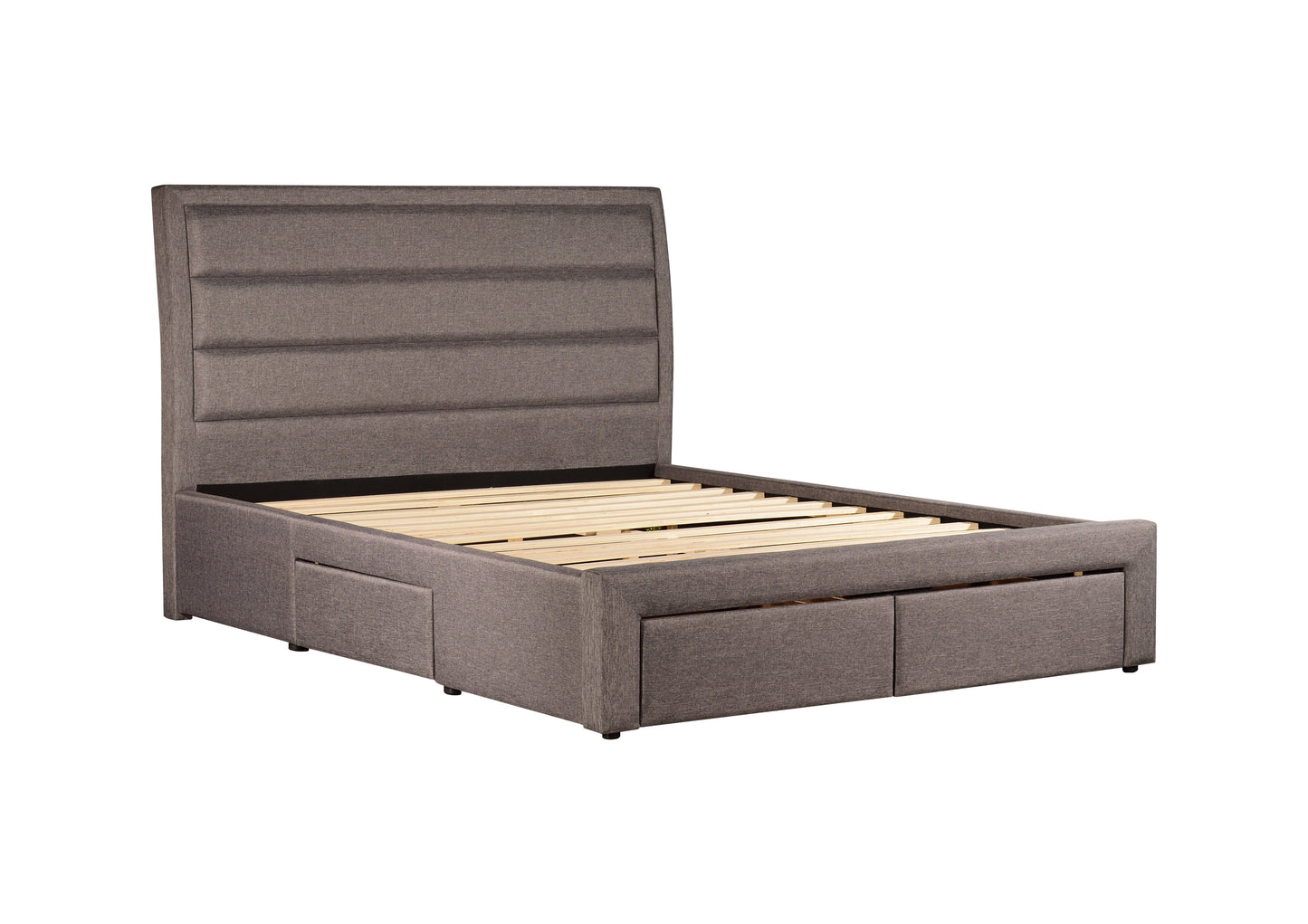 Megan Bed Light Grey Polyester Fabric