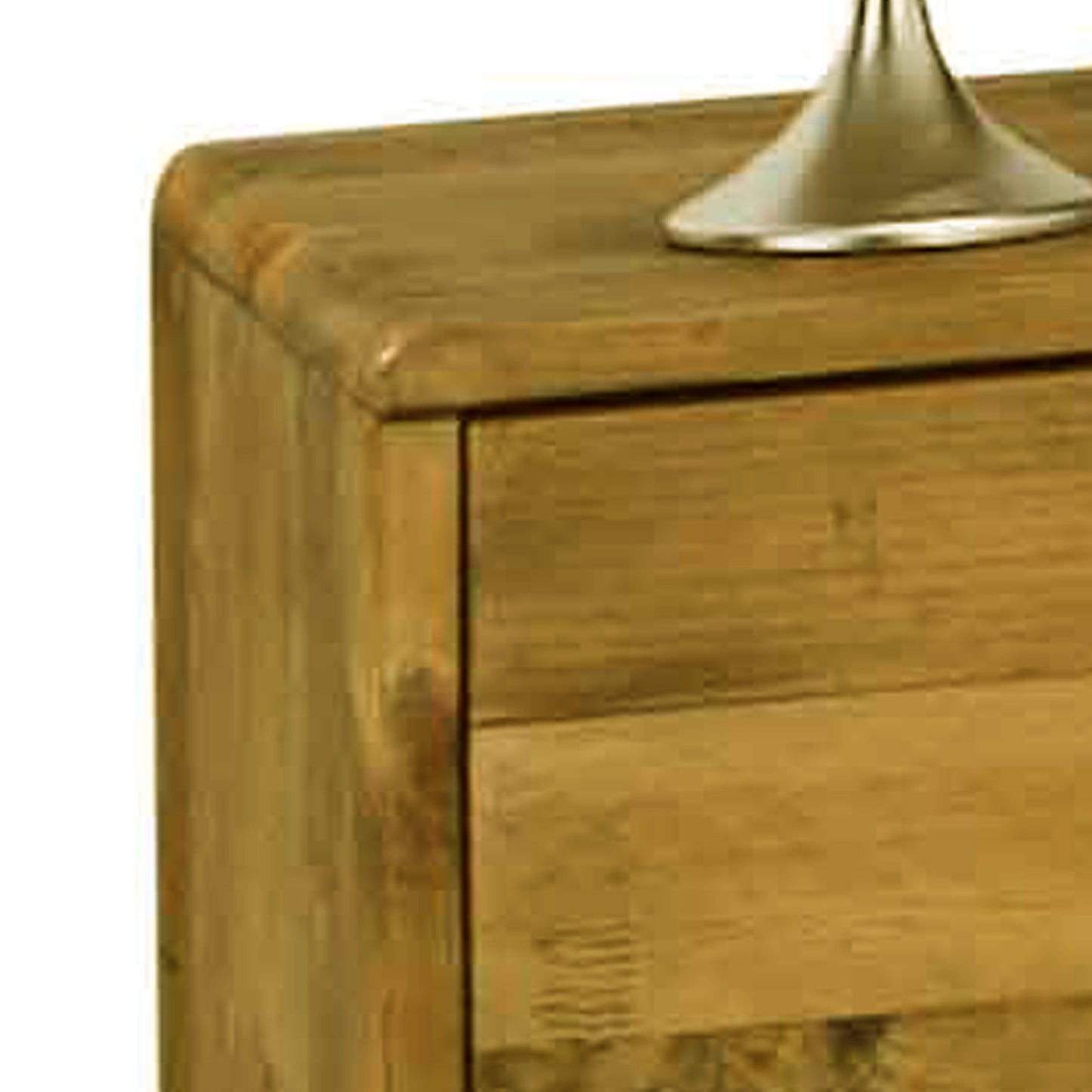 Woodstyle Solid Timber Light Brown 2 Drawers Bedside Table in Rustic Texture
