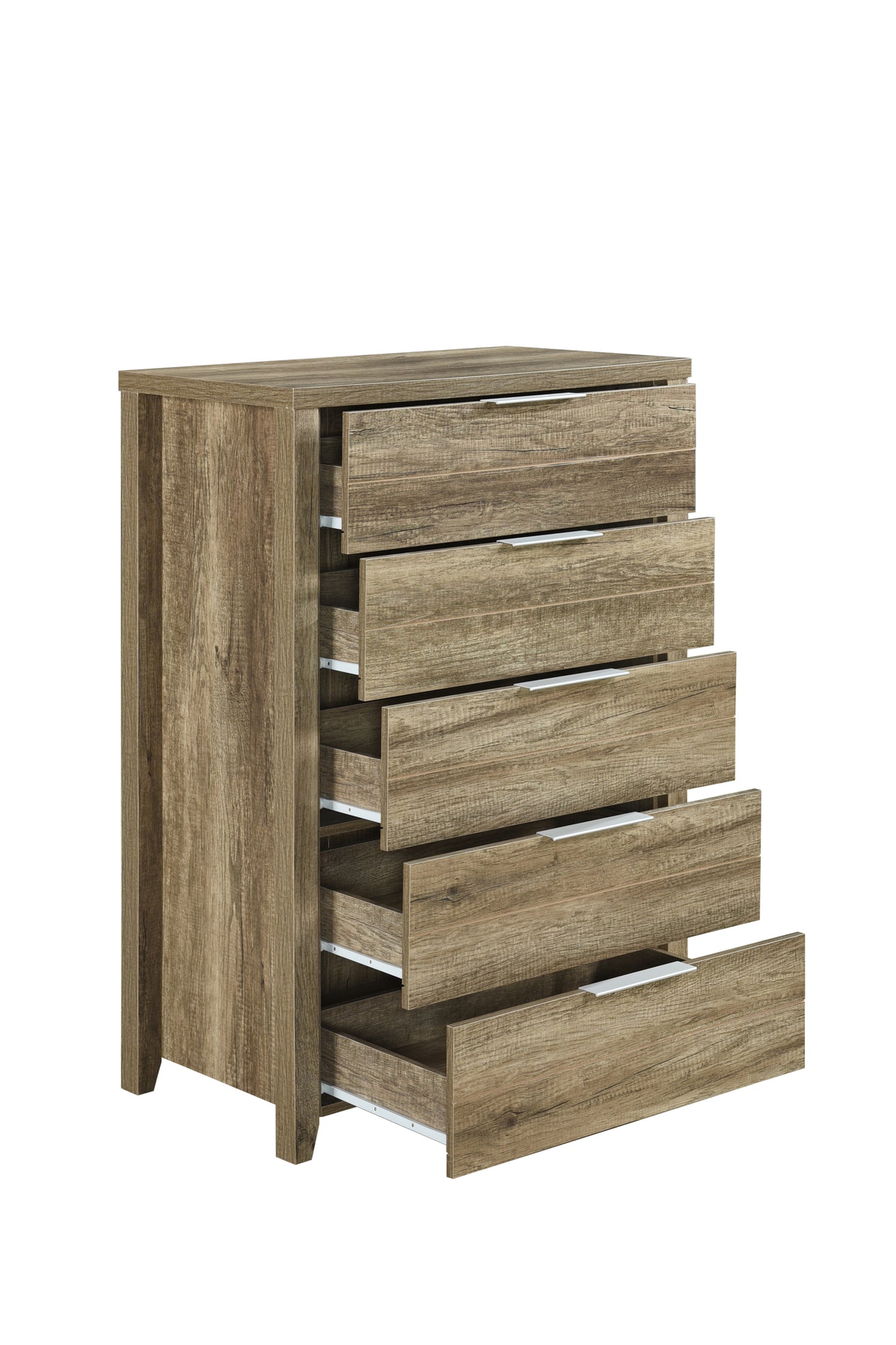 Cielo Natural Wood Like MDF 5 Drawers Tallboy in Multiple Colour
