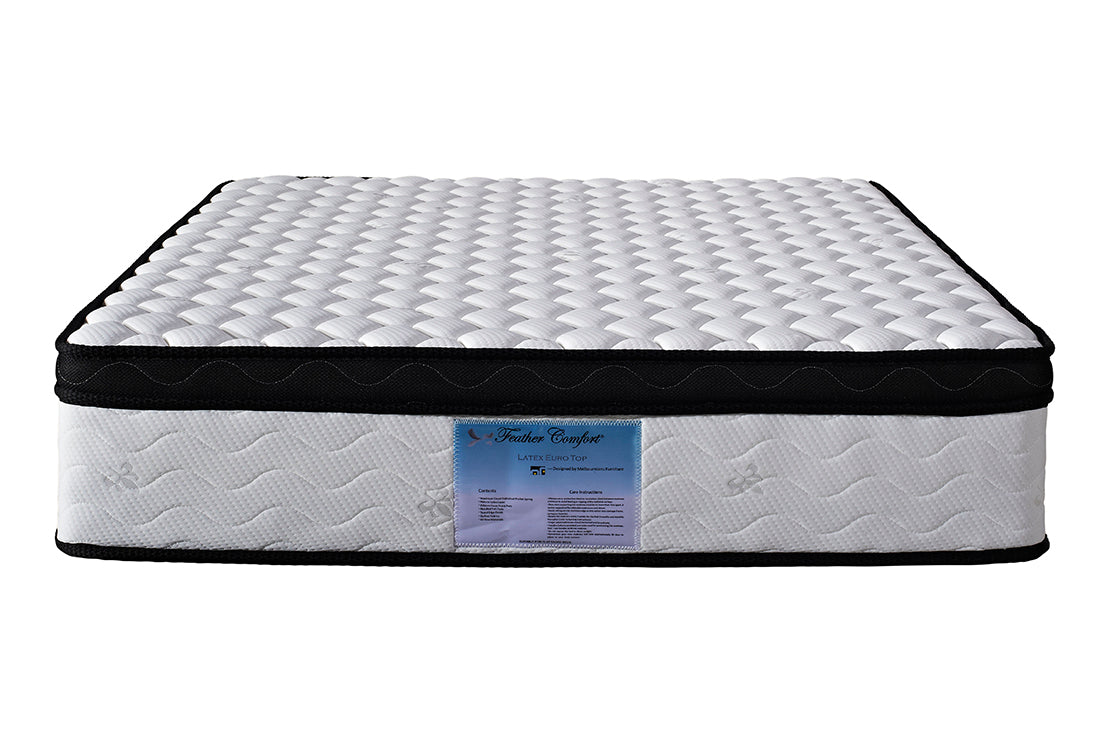 Latex Euro Top Pocket Spring Medium Firm Queen Mattress - 33cm Thick