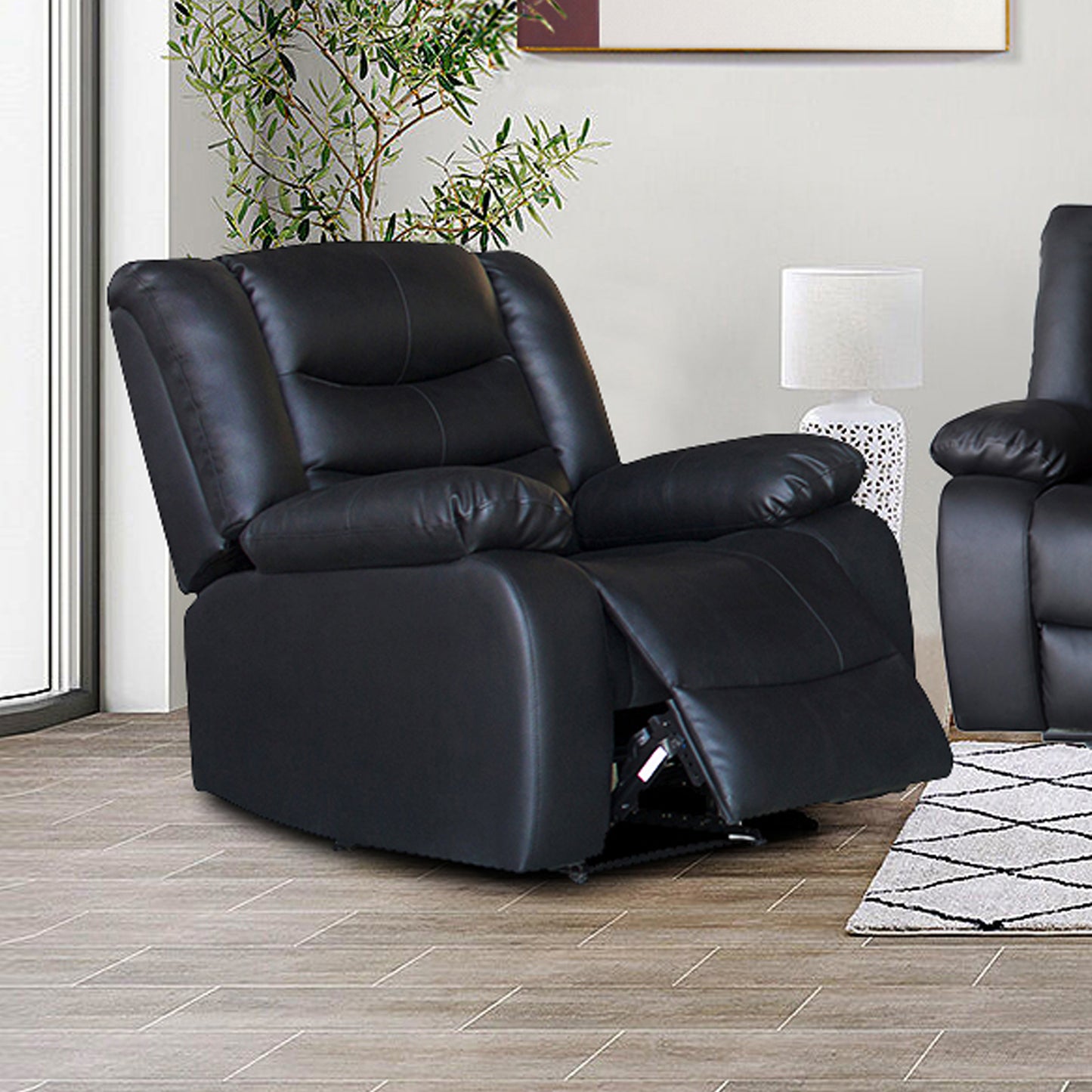 Fantasy 3+1+1 Seater Recliner Sofa In Faux Leather Lounge Wooden Frame Couch In Multiple Colour