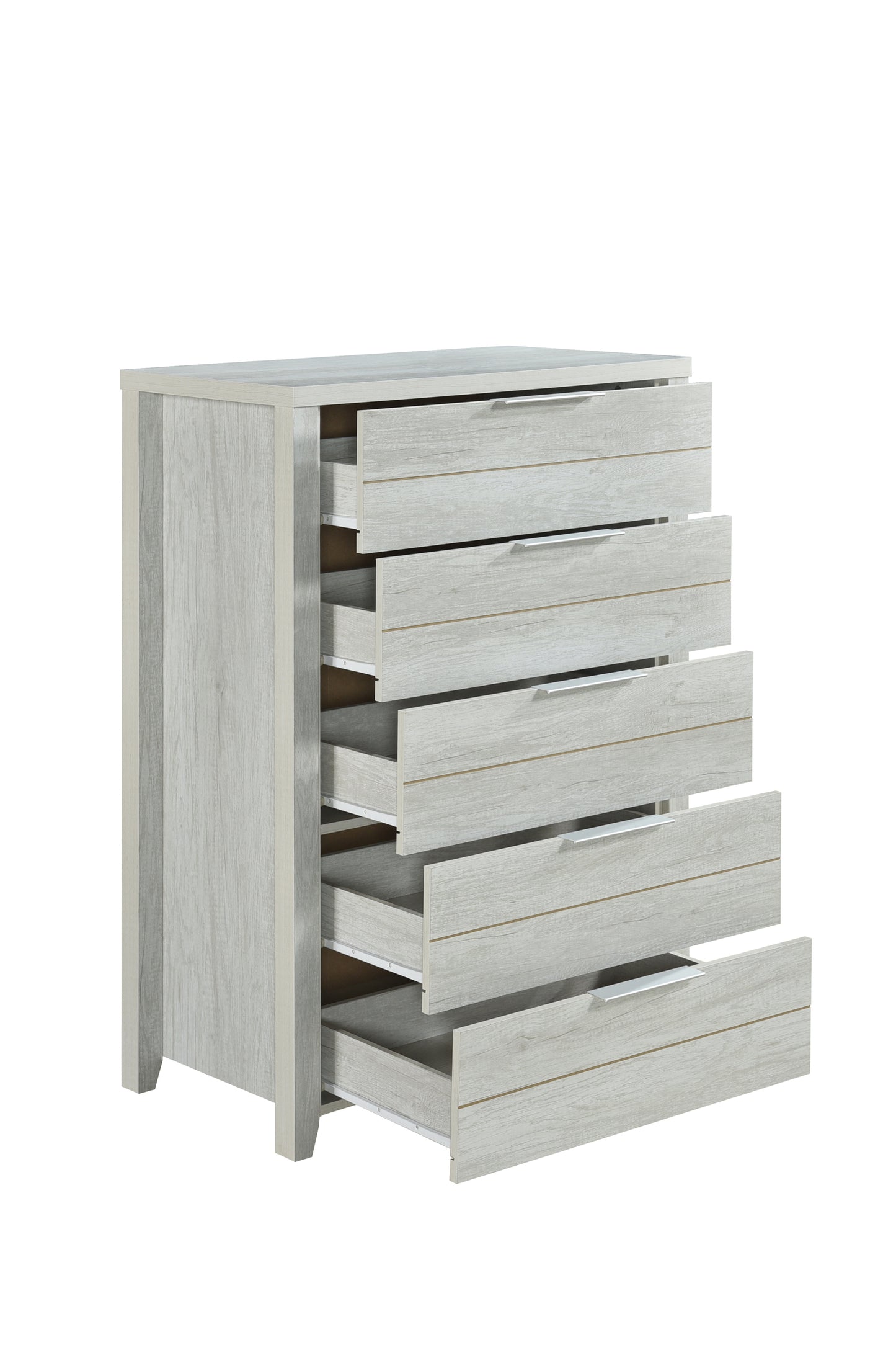 Cielo Natural Wood Like MDF 5 Drawers Tallboy in Multiple Colour
