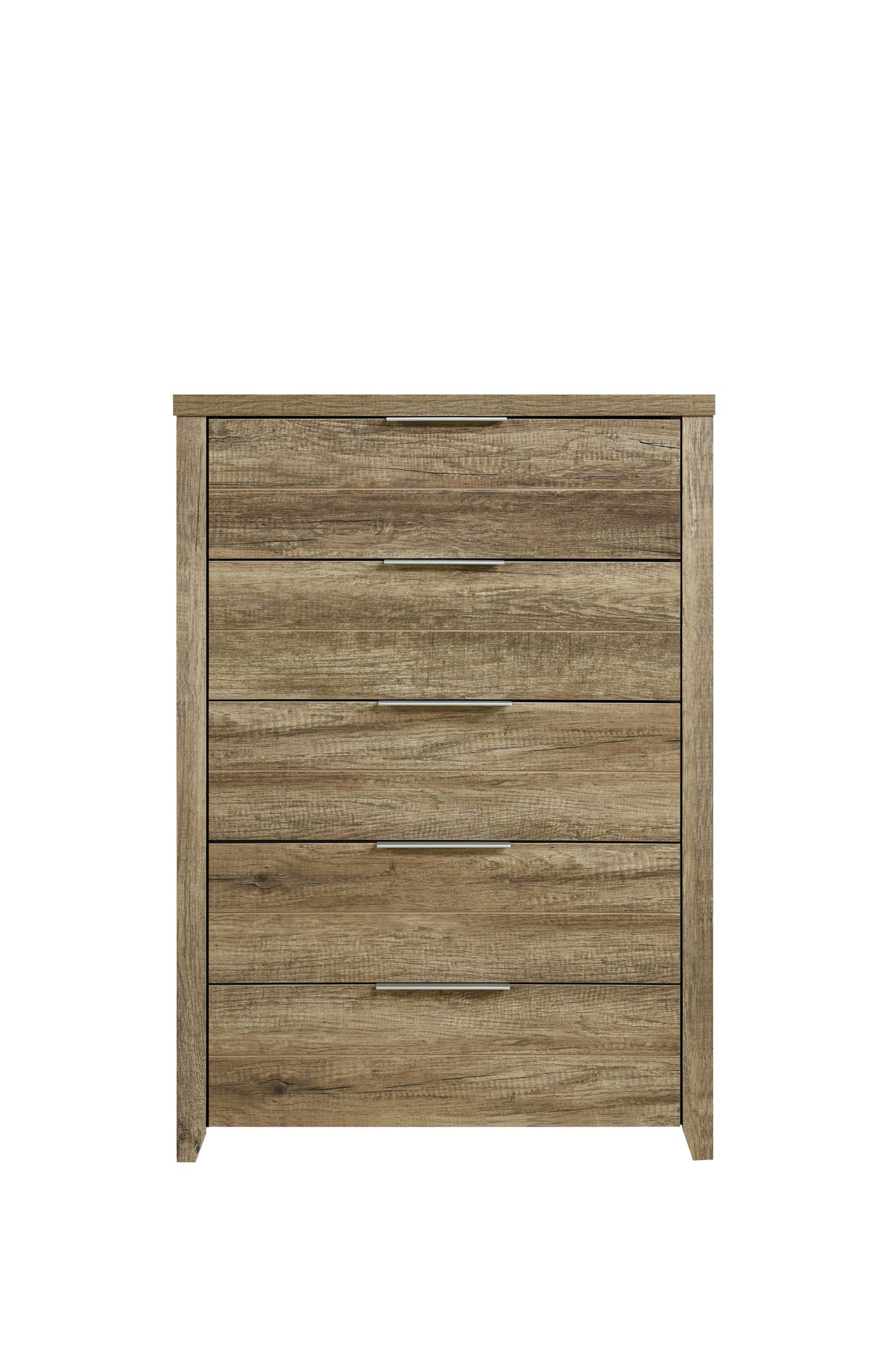 Cielo Natural Wood Like MDF 5 Drawers Tallboy in Multiple Colour