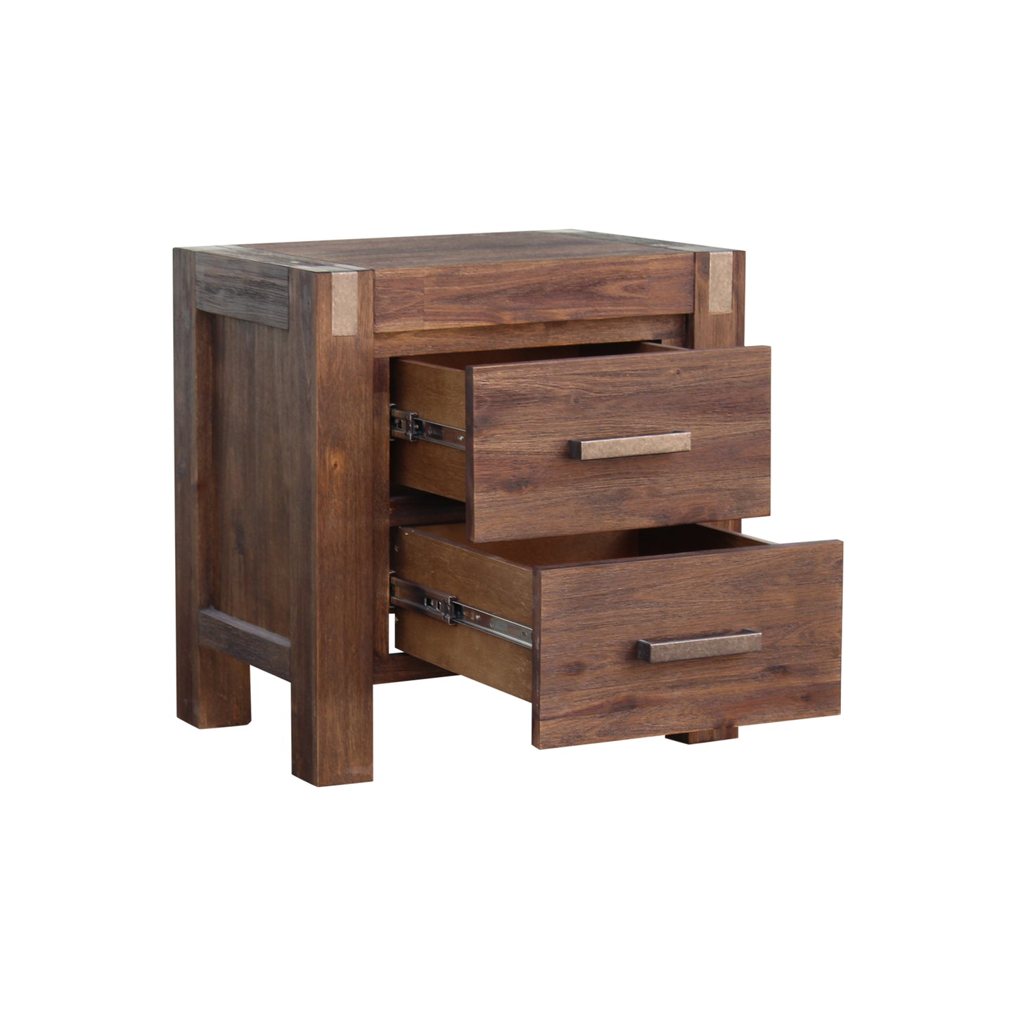 Nowra Solid Acacia Timber Bedside Table In Multiple Colour
