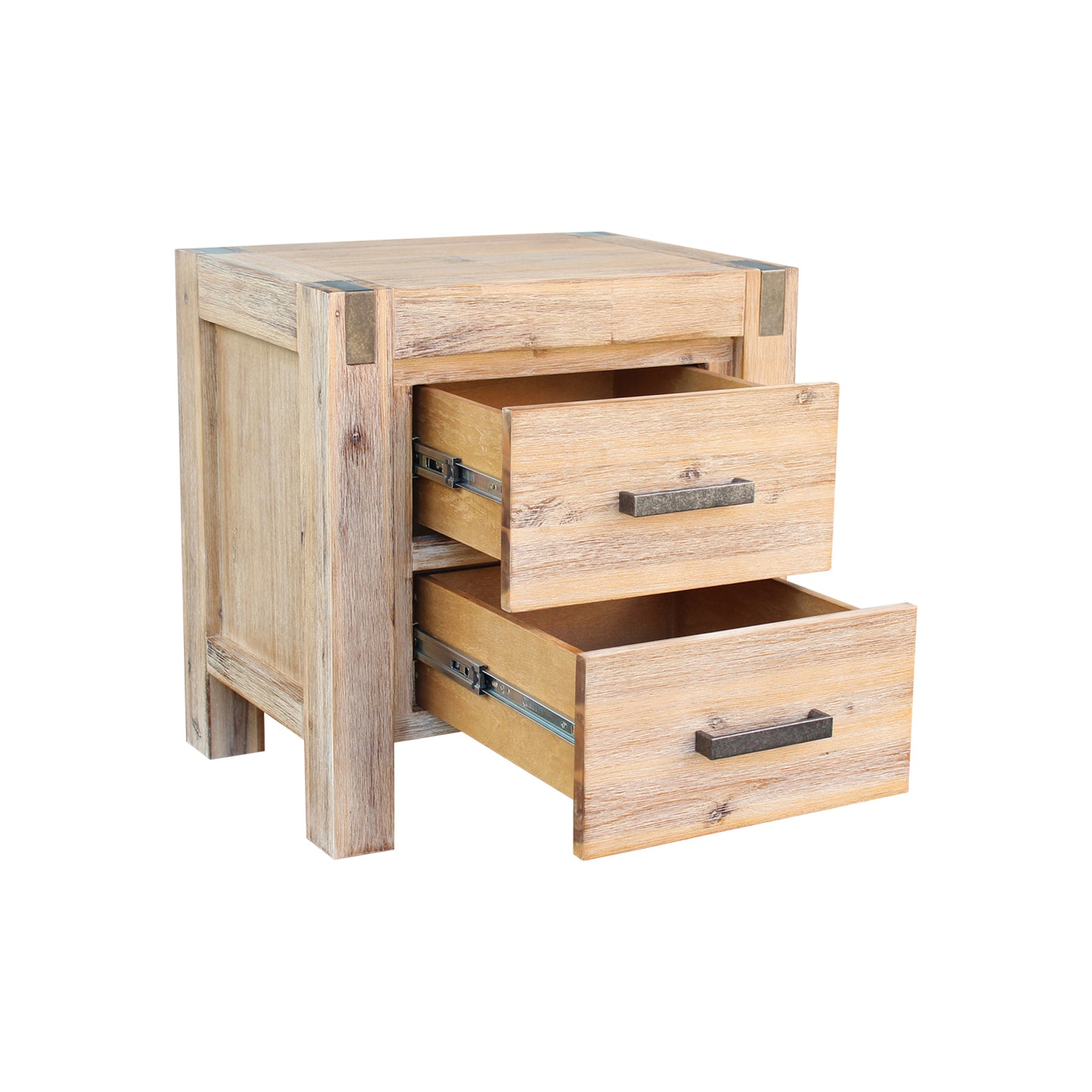 Nowra Solid Acacia Timber Bedside Table In Multiple Colour