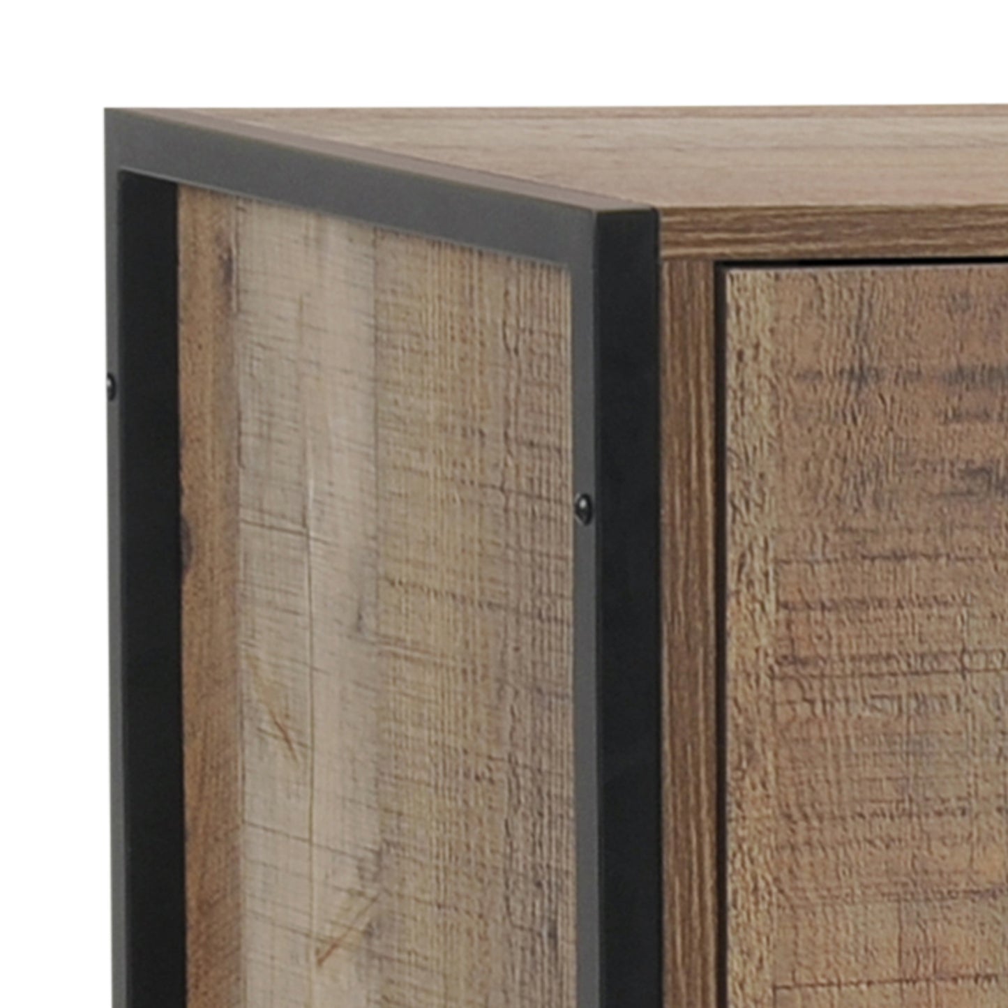Mascot Wine Cabinet With 3 Storage & Open Selves Bar Cabinet Made Of Particle Board In Oak Colour