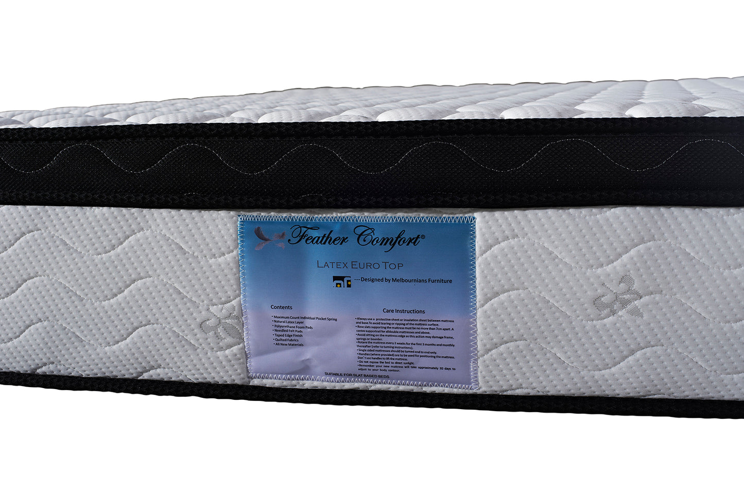 Latex Euro Top Pocket Spring Medium Firm Queen Mattress - 33cm Thick