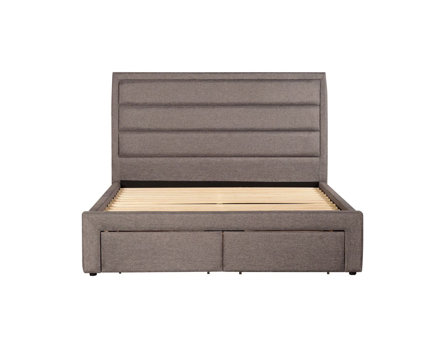 Megan Bed Light Grey Polyester Fabric