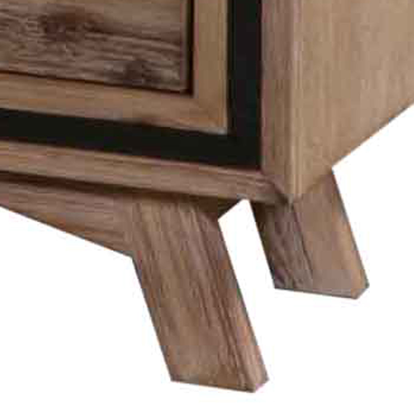 Seashore Bedside Table in Solid Acacia Timber with Silver Brush Colour