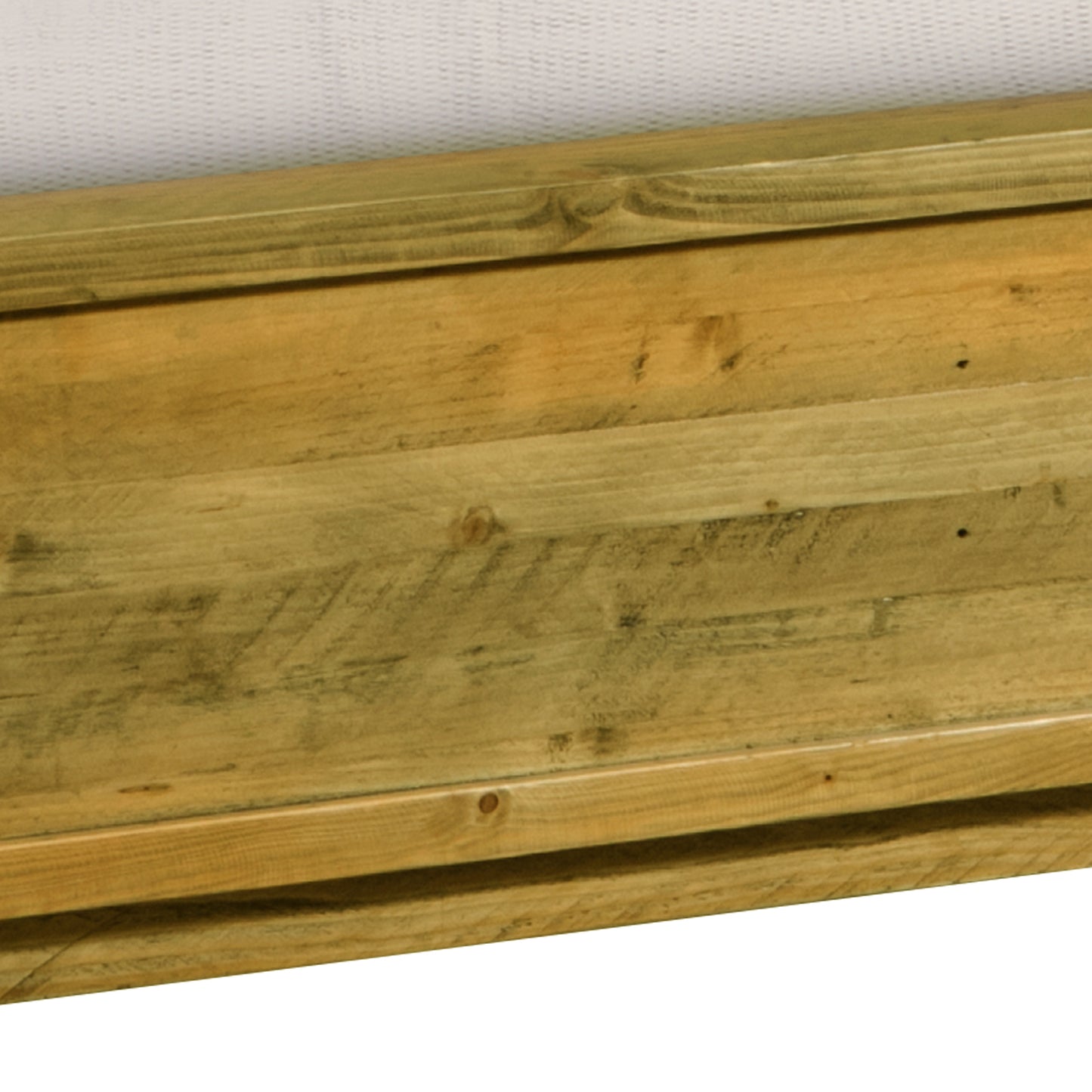 Woodstyle Solid Pine Wood In Rustic Texture Light Brown Colour Queen Bed Frame