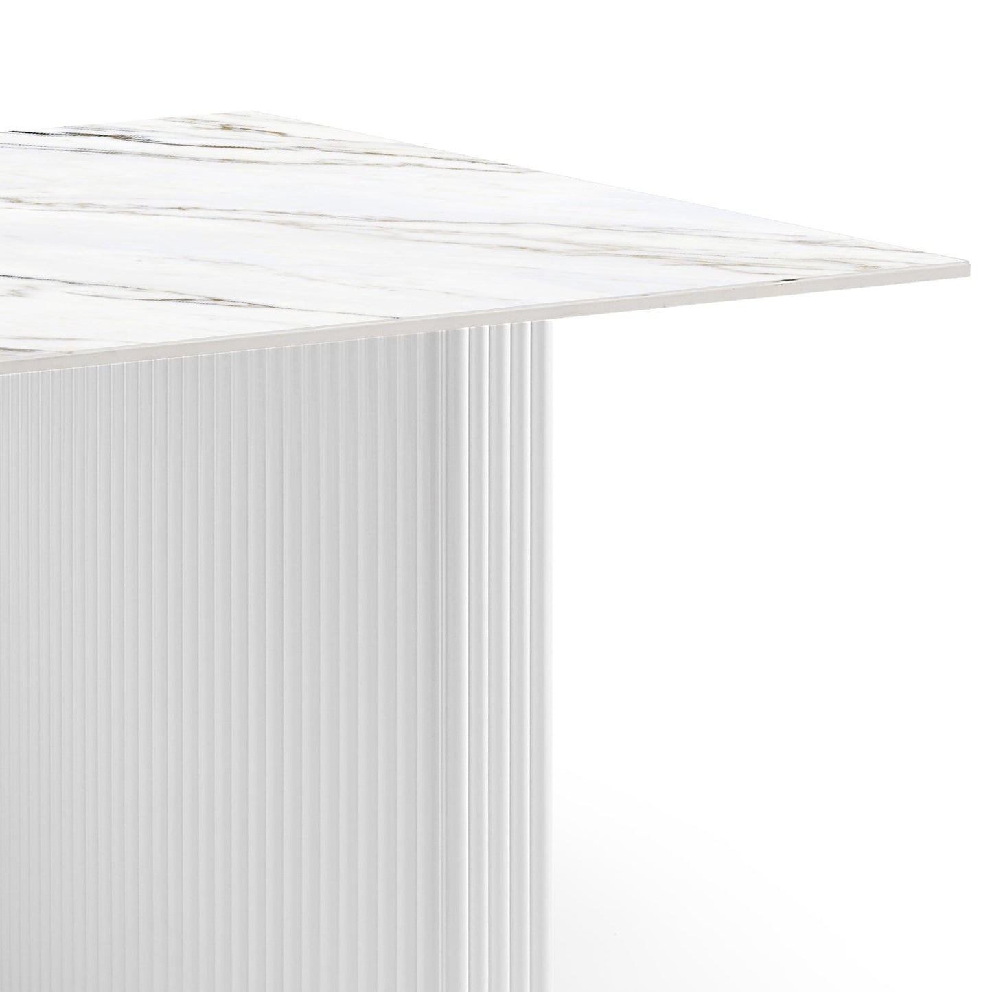 Scarlet Dining Table Sintered Stone Top MDF Table Base High Gloss Paint