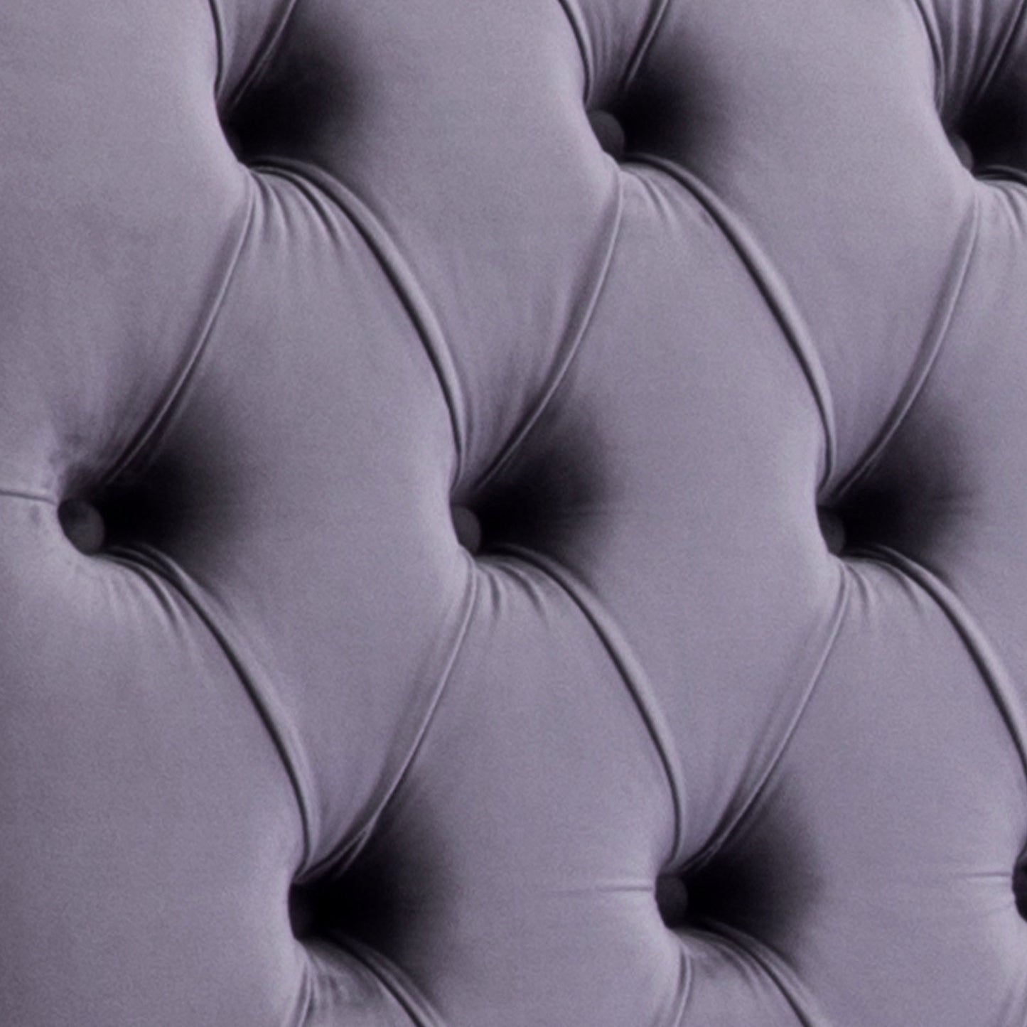 Elsa Sleigh Bedframe Velvet Tufted Deep Quilting Bed