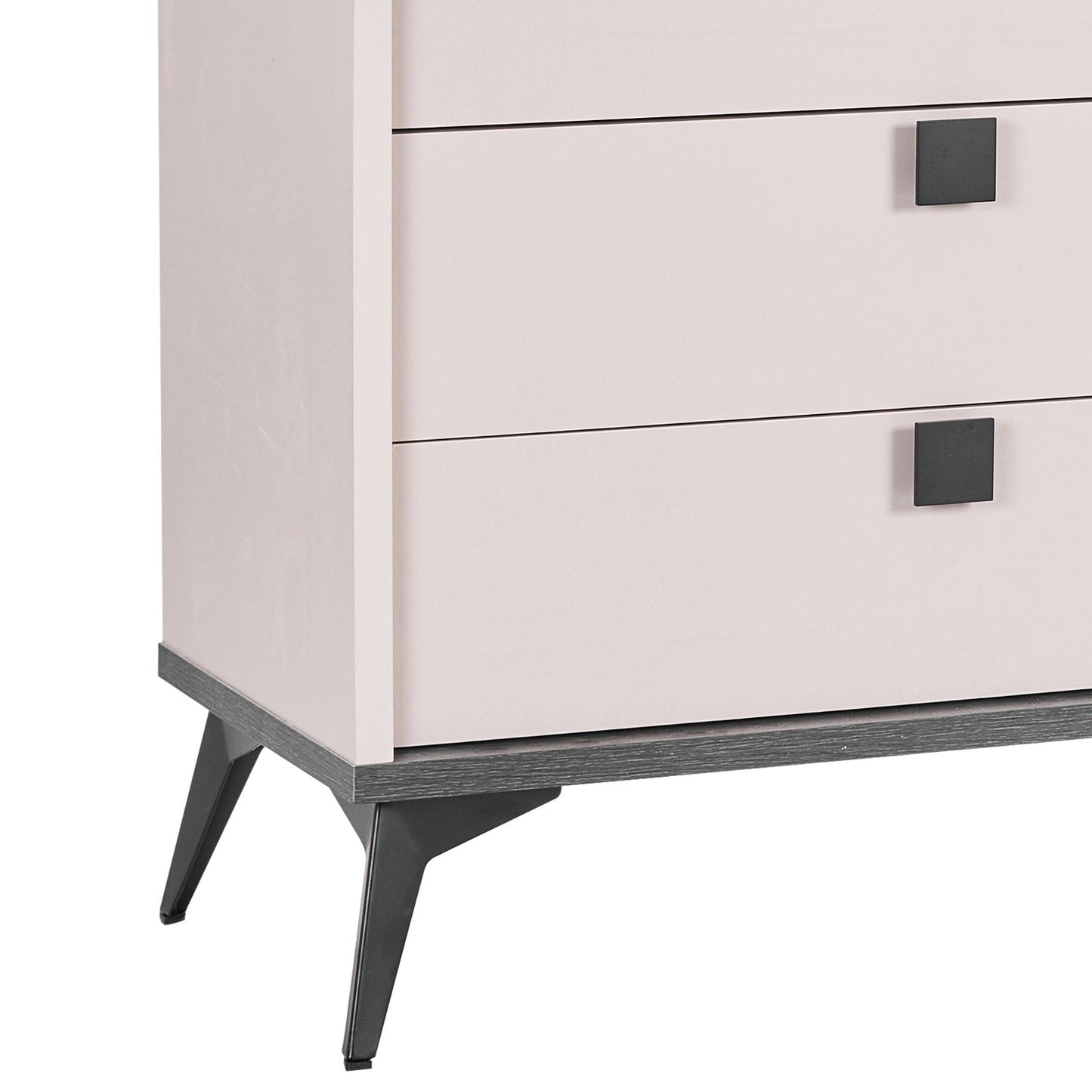 Maxwell Dresser MDF Melamine Finishing 6 Drawers Metal Handles Legs