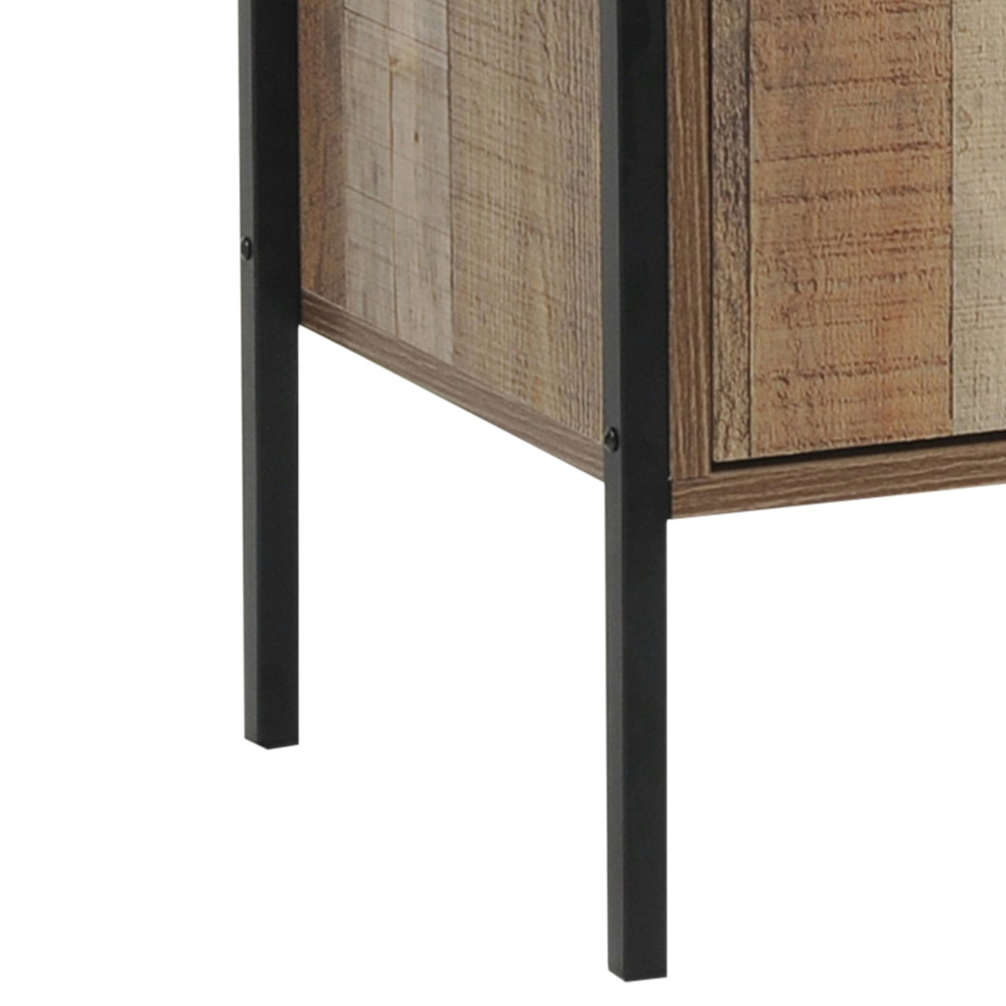 Mascot Wine Cabinet With 3 Storage & Open Selves Bar Cabinet Made Of Particle Board In Oak Colour