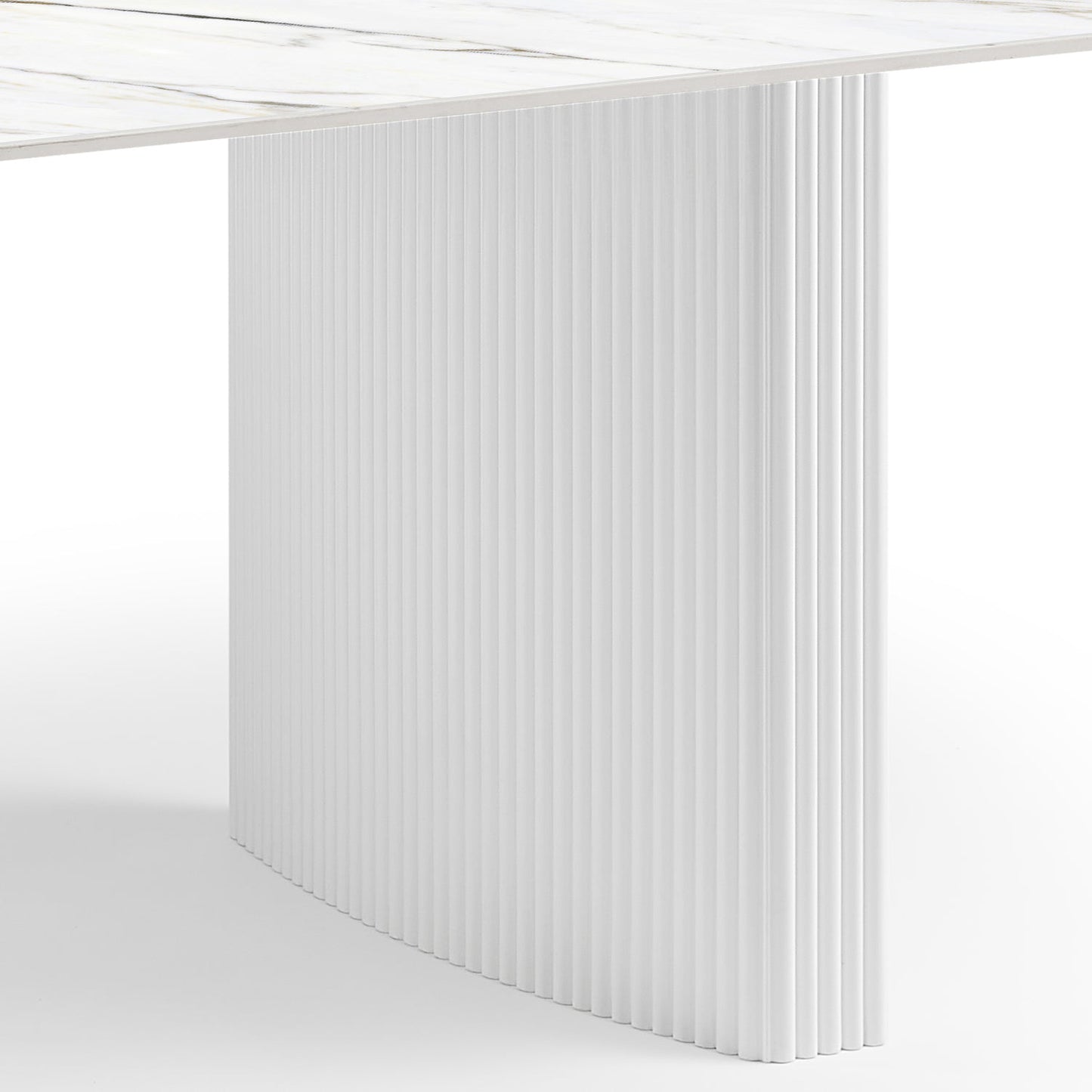 Scarlet Dining Table Sintered Stone Top MDF Table Base High Gloss Paint