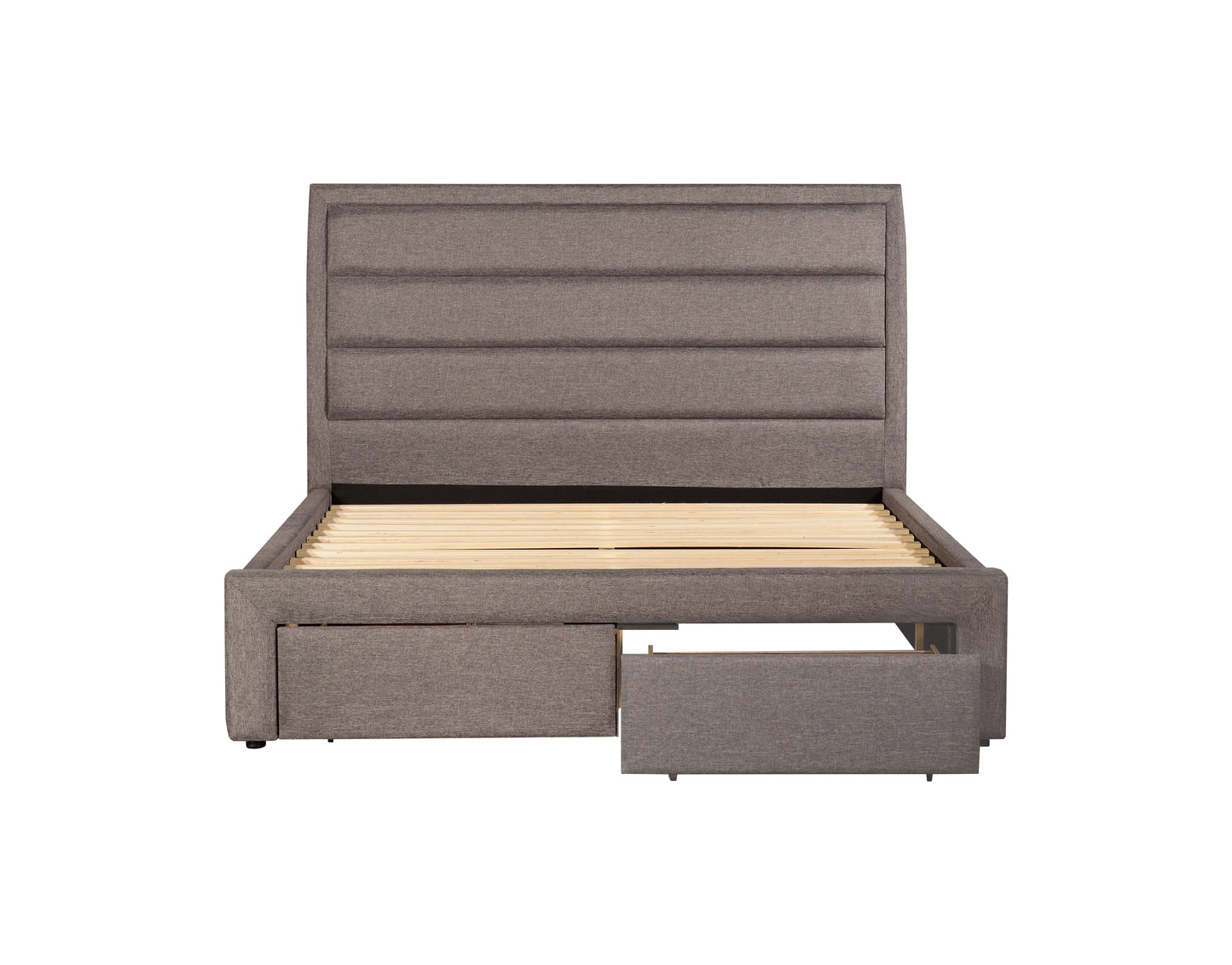 Megan Bed Light Grey Polyester Fabric