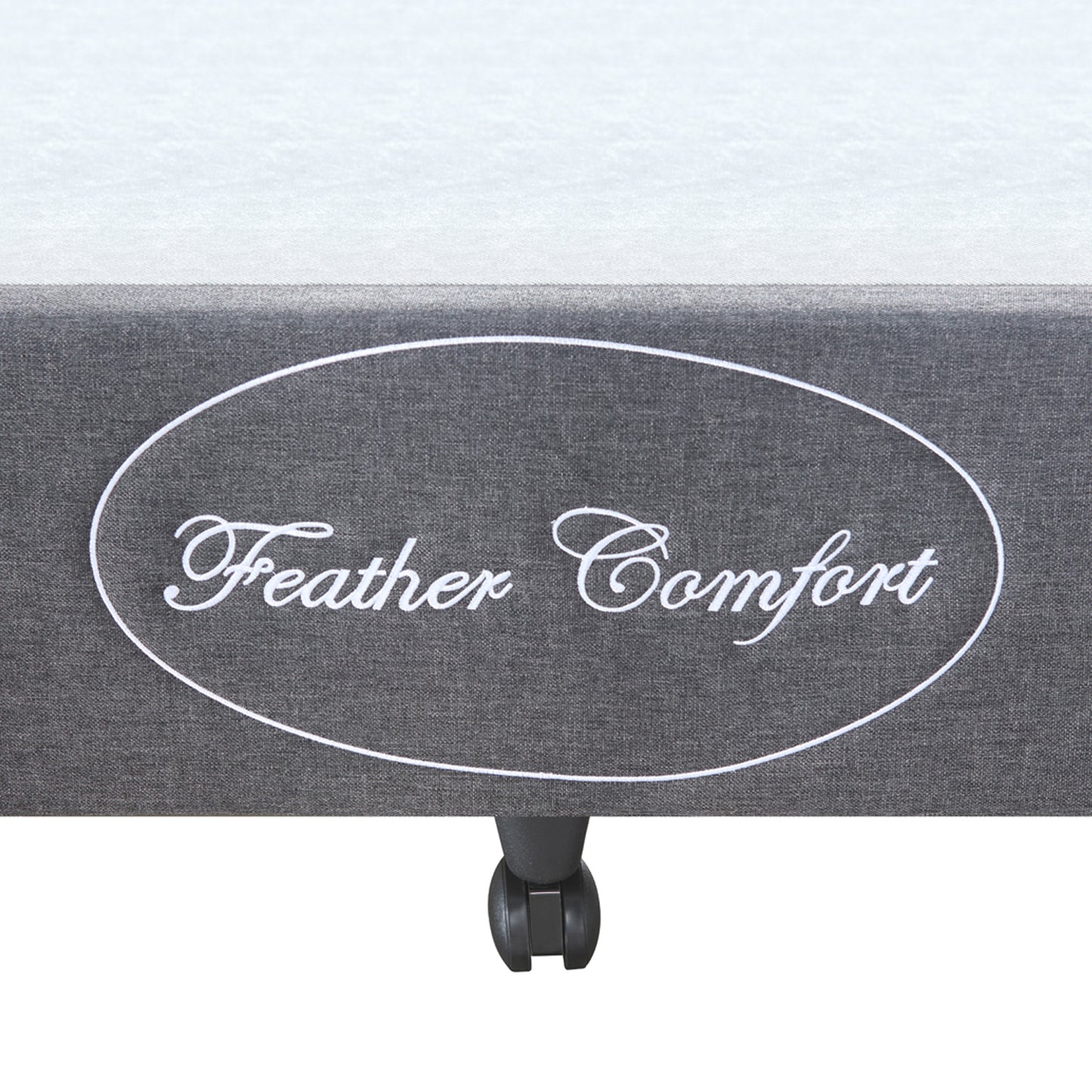 Wooden Mattress Base Ensemble Solid Slat With Removable Cover