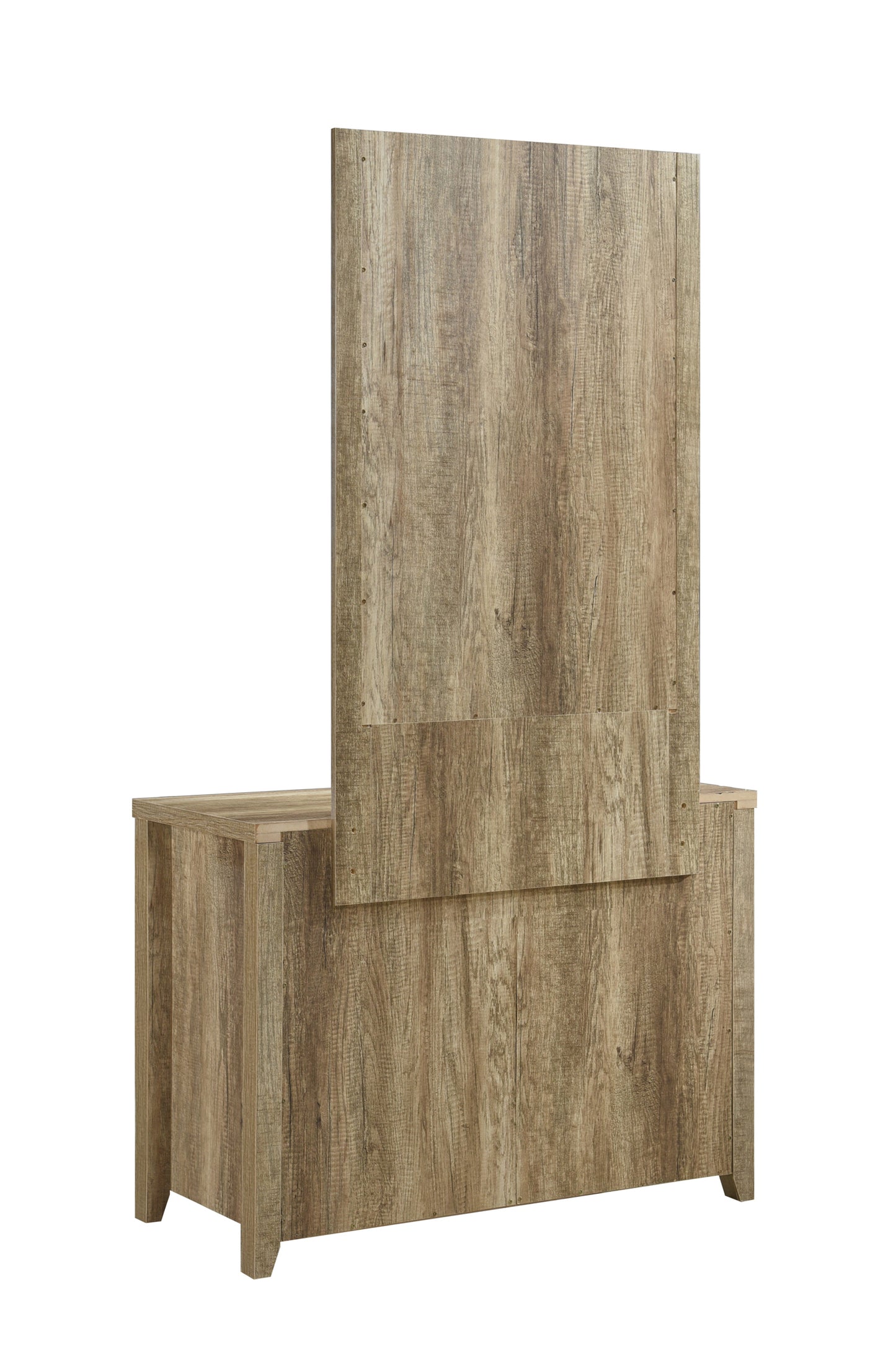 Cielo Natural Wood Like MDF 3 Drawers Dresser in Oak Colour with Mirror