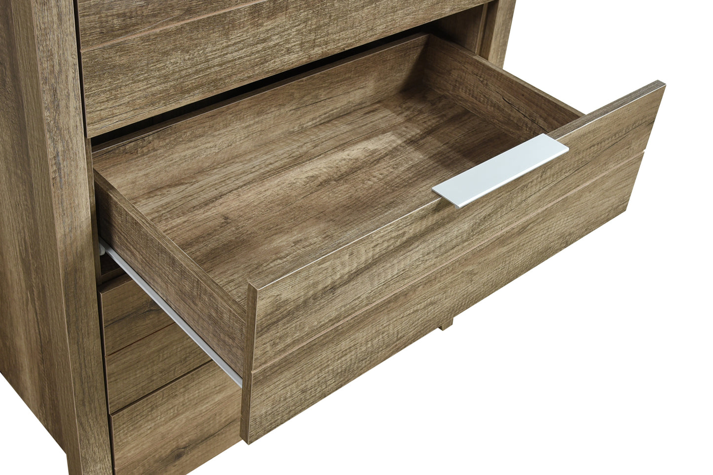 Cielo Natural Wood Like MDF 5 Drawers Tallboy in Multiple Colour