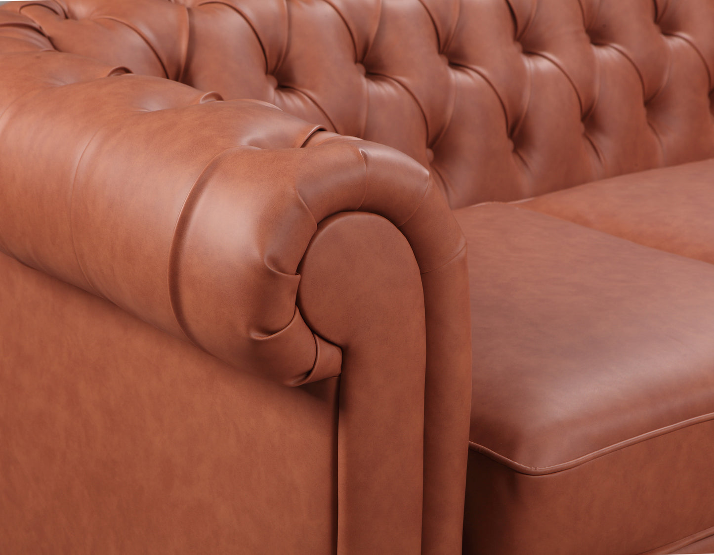 Madeline 3S+2S Soft and Sleek Brown Colour Sofa