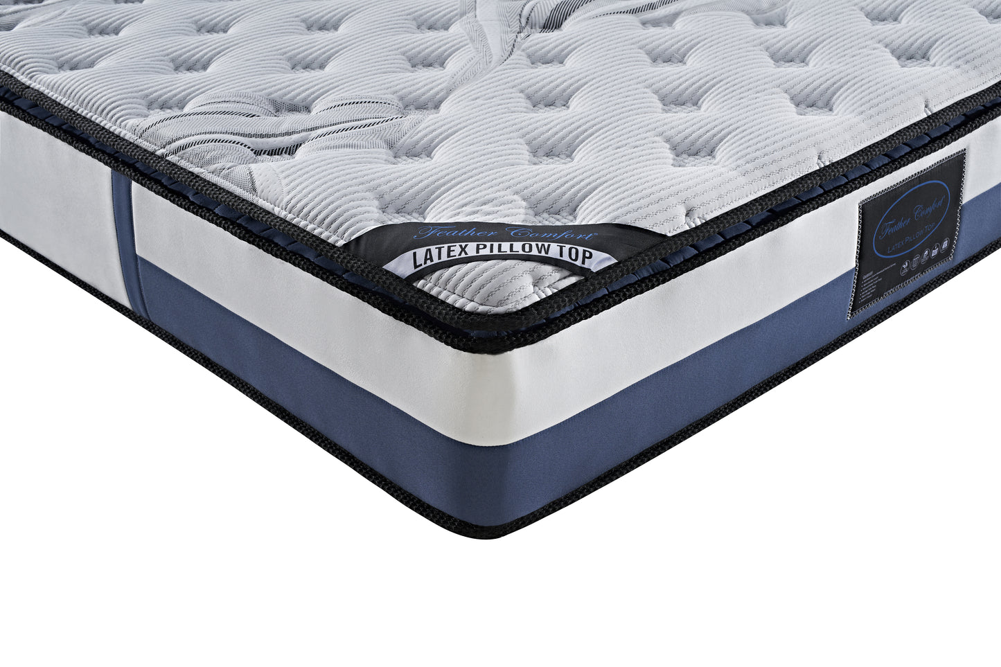 100% Natural Latex Layer Pillow Top Pocket Spring Medium Firm Mattress