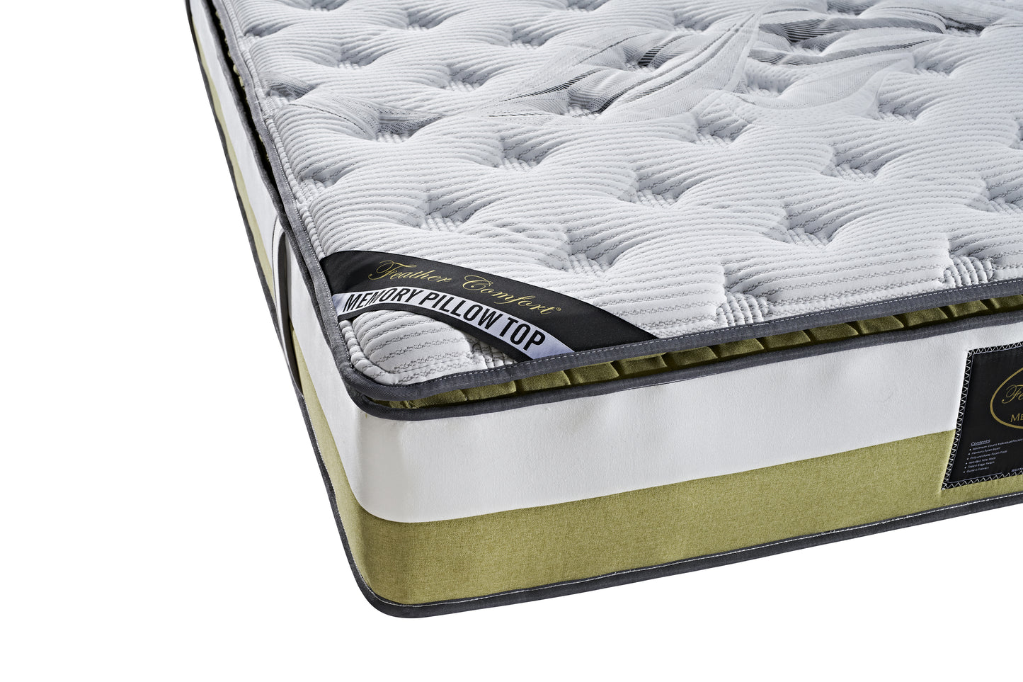 Hypo-Allergenic Memory Pillow Top Pocket Spring Foam Medium Firm Queen Mattress