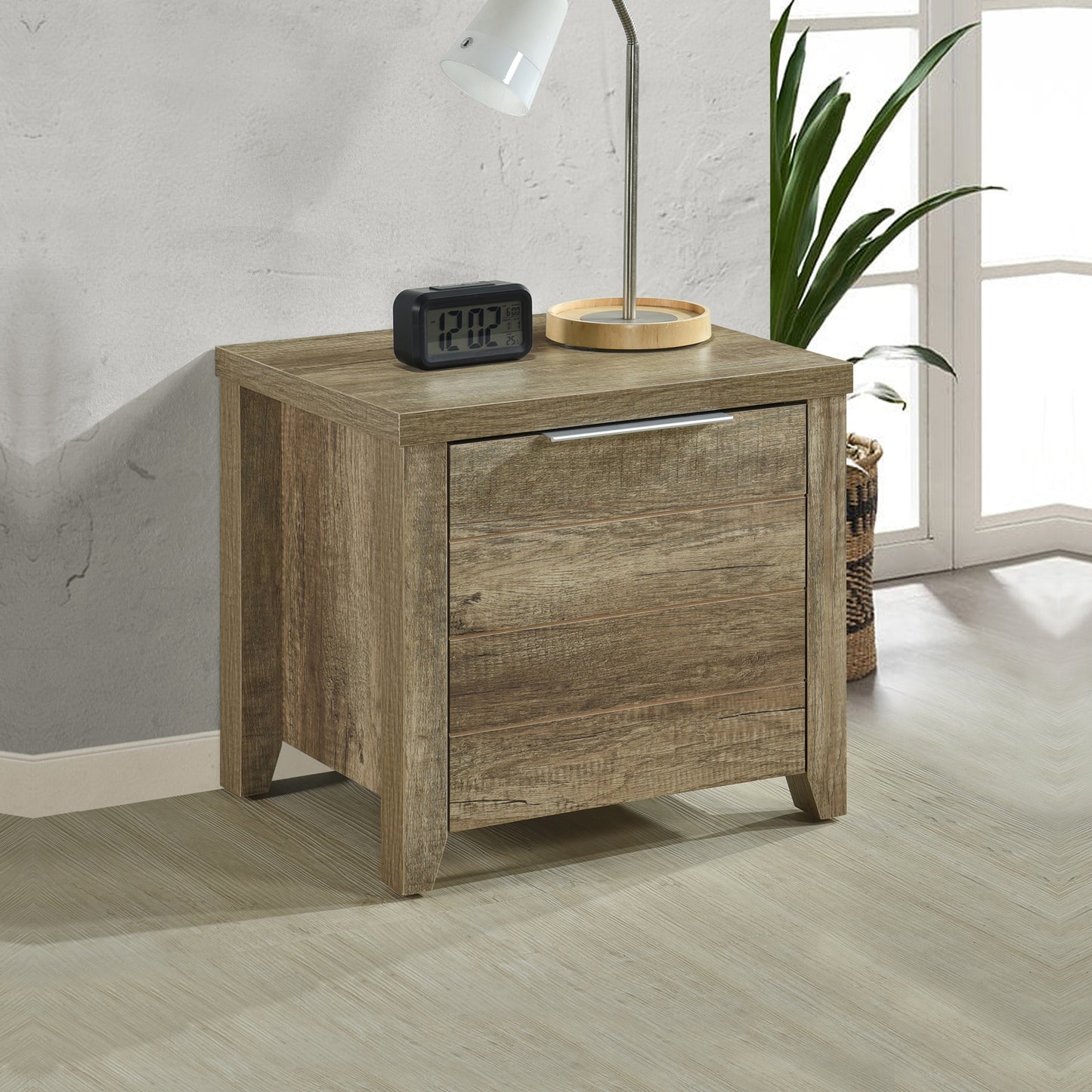 Cielo Natural Wood Like MDF Bedroom Suite 5 Pcs In Oak Colour with Dresser and Tallboy