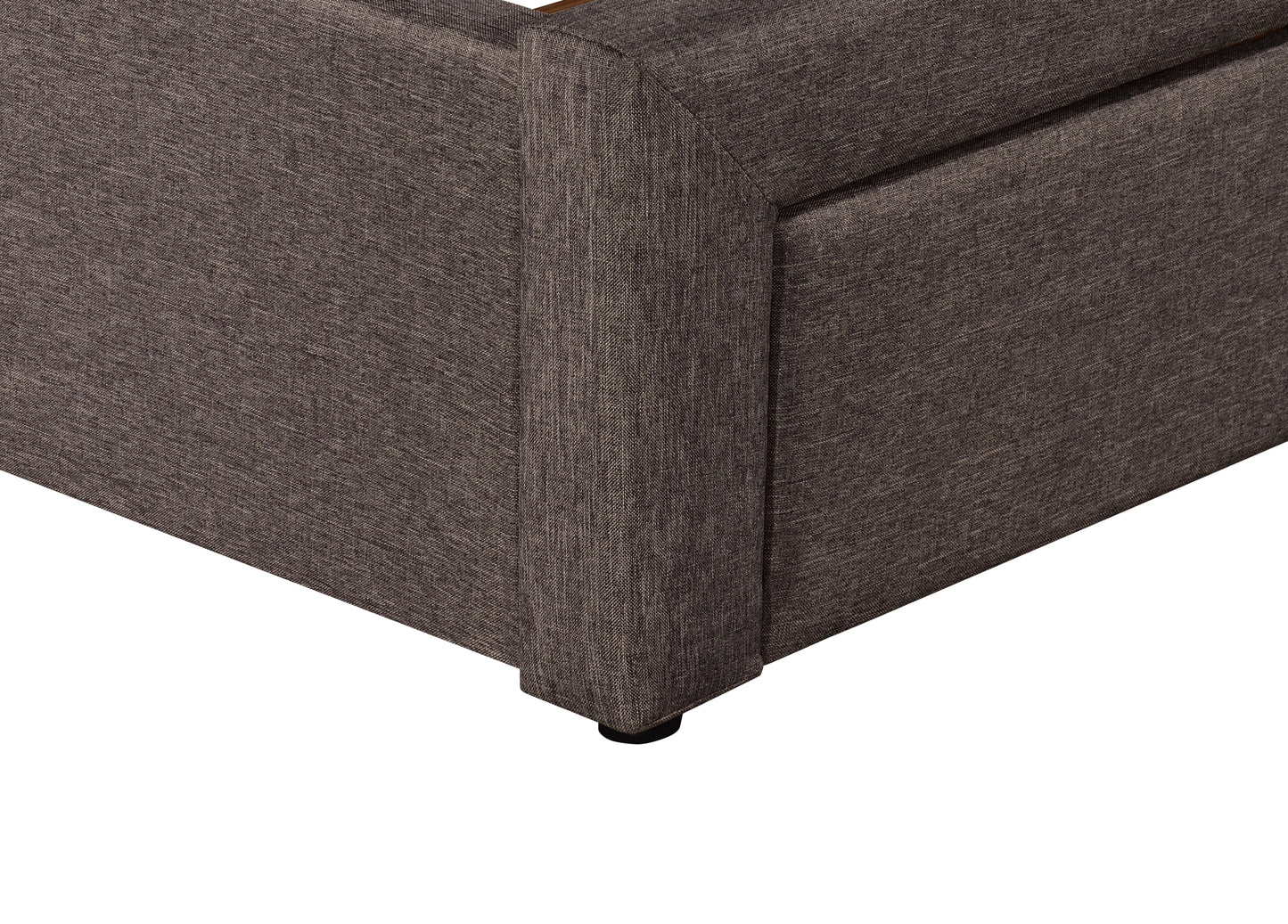 Megan Bed Light Grey Polyester Fabric