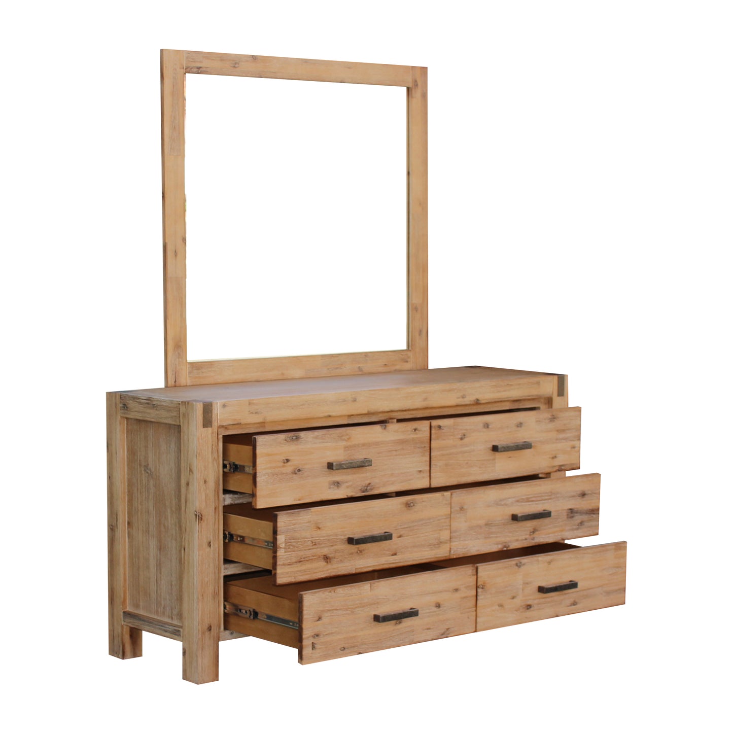 Nowra 4 Pcs Bedroom Suite Solid Acacia Timber in Multiple Size & Colour