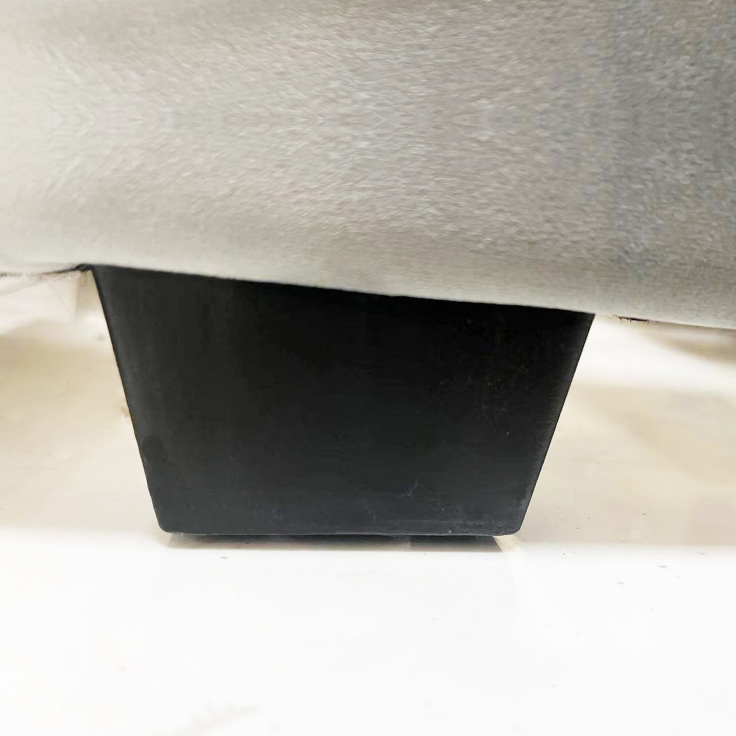 Emily Grey Velvet Padded Upholstery High Quality Slats MDF Drawers with Wheels Queen Bed Frame