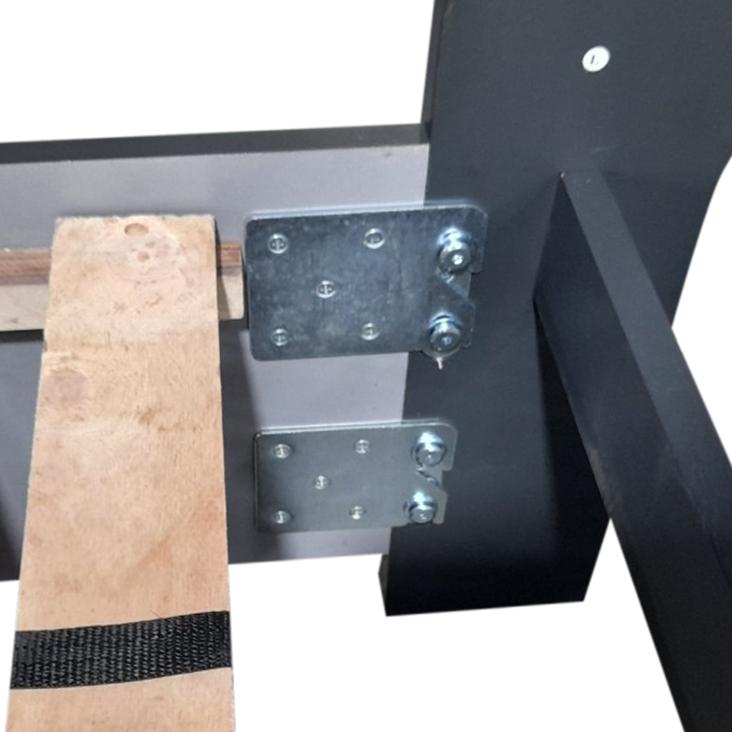 Marco Bed Sleigh Medium High Headboard Bed Frame in Solid Wood MDF Plywood Storage in Grey Colour