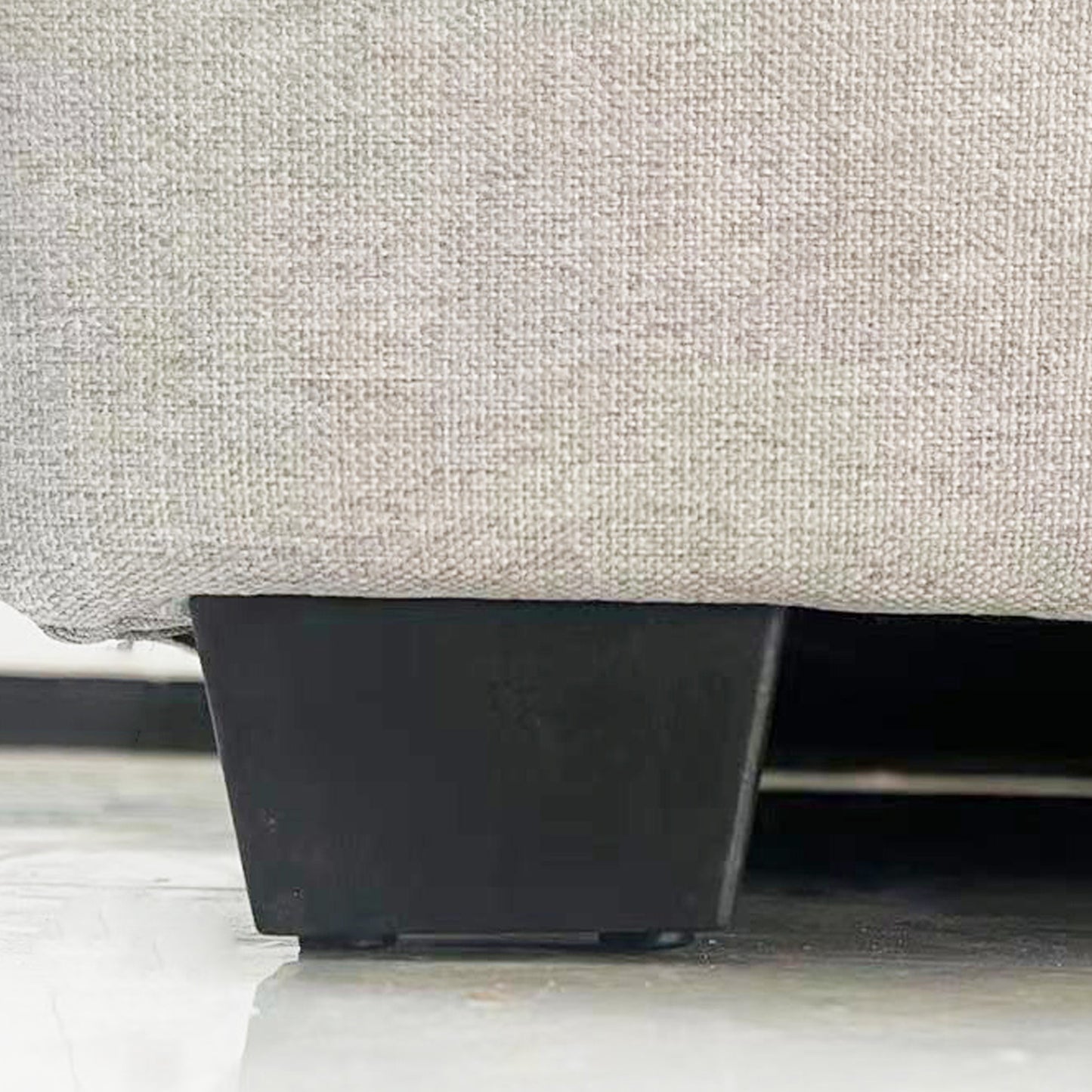 Veronica Winged Grey Linen Fabric Seam Grid Pattern Gas Lift Metal Bed Frame in Multiple Sizes