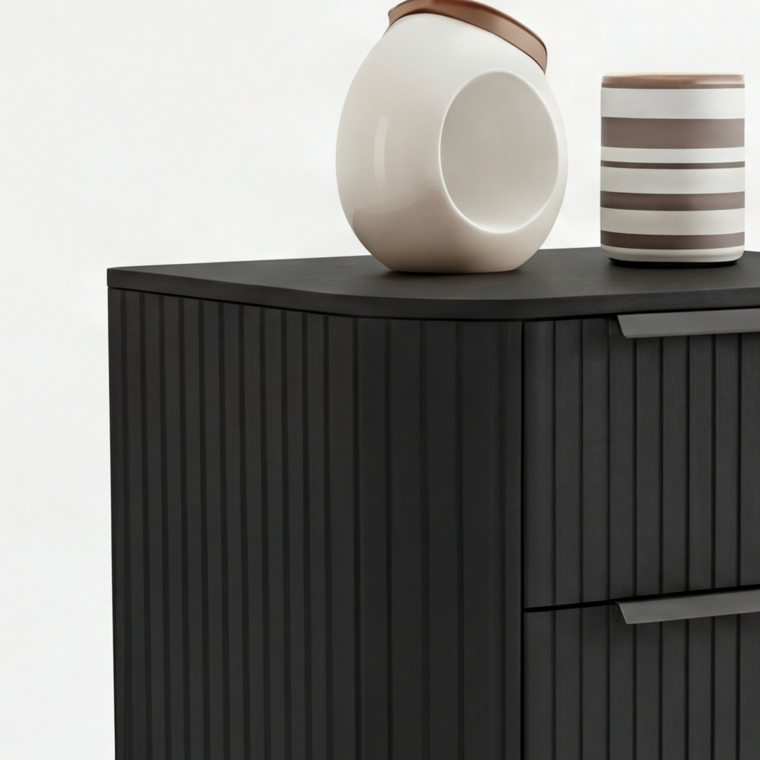 Arlo Solid Rubber Wood Bedside table with LED Lights