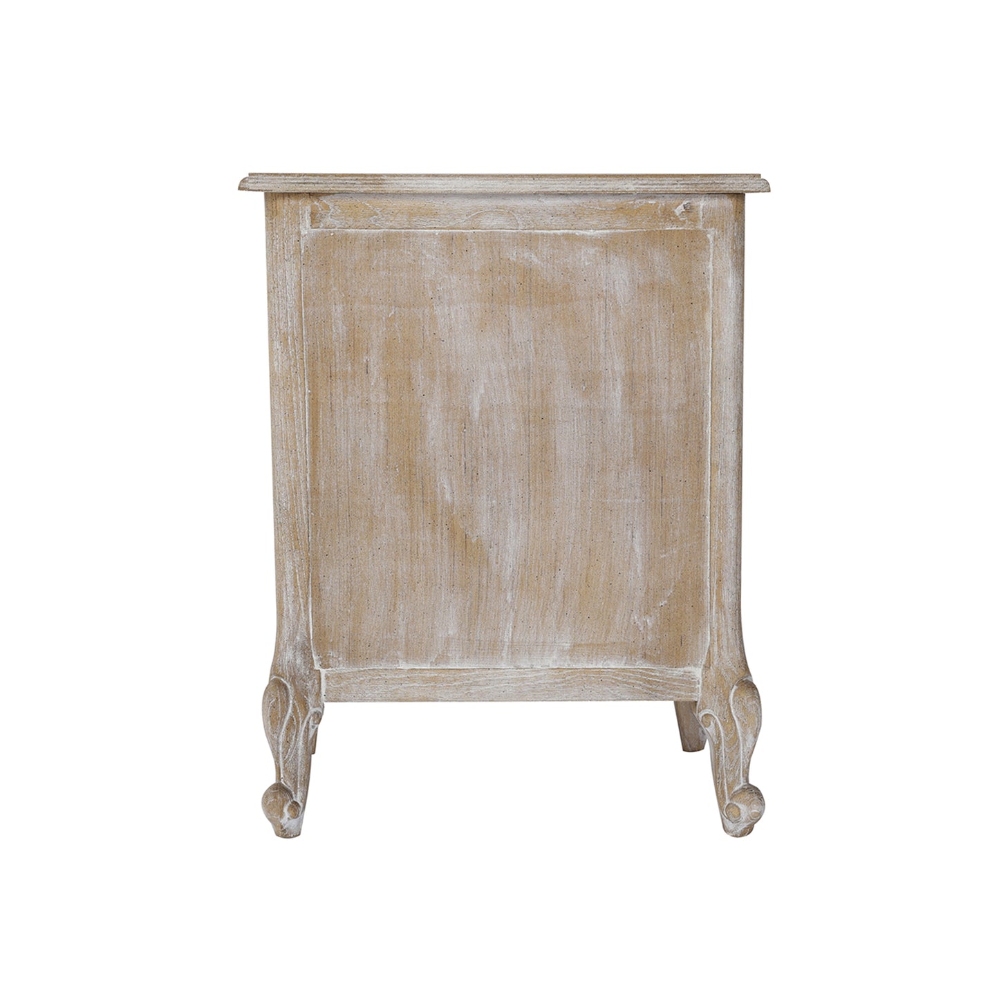 Lille Storage Drawers Bedside Table Oak Wood Plywood Veneer White Washed Finish