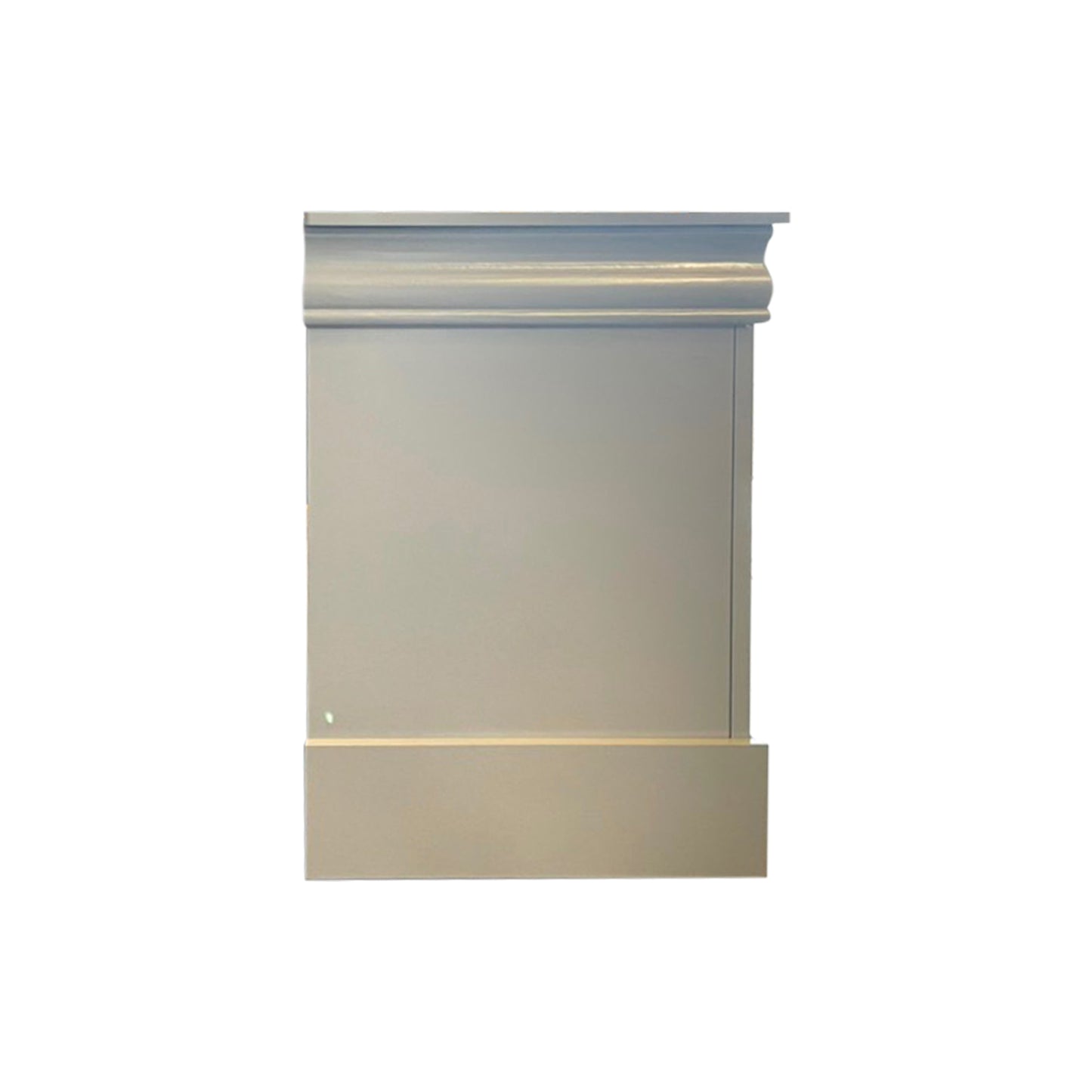 Spencer Solid Wooden Grey Colour Bedside Table with 2 Drawers Metal Handles