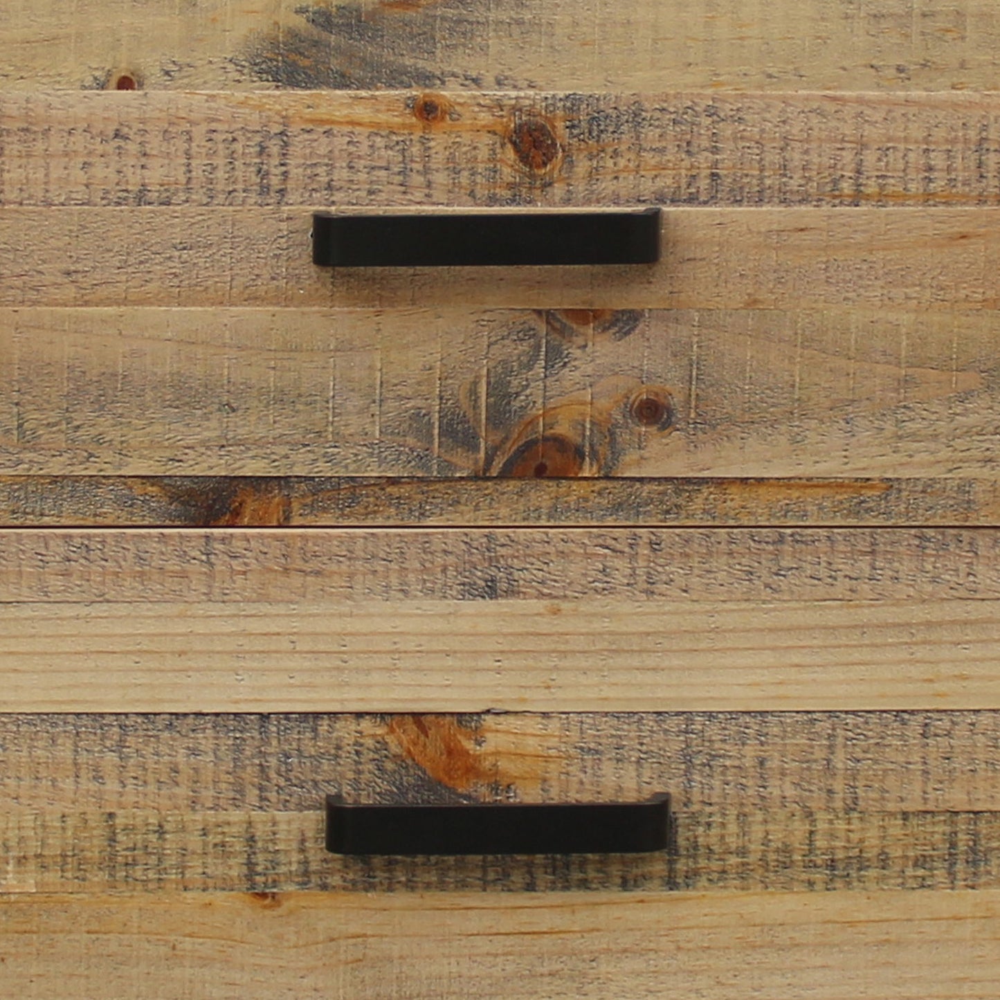 Woodland Solid Timber 2 Drawers Bedside Table in Rustic Texture