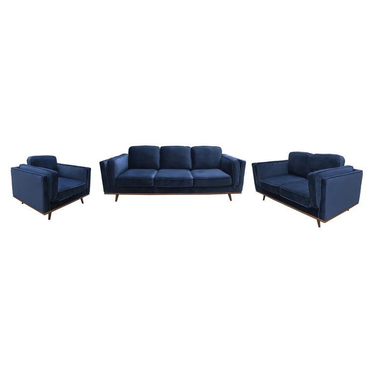 York 3+2+1 Seater Sofa Fabric or PU Leatherette Lounge Set with Wooden Frame in Multiple Colour