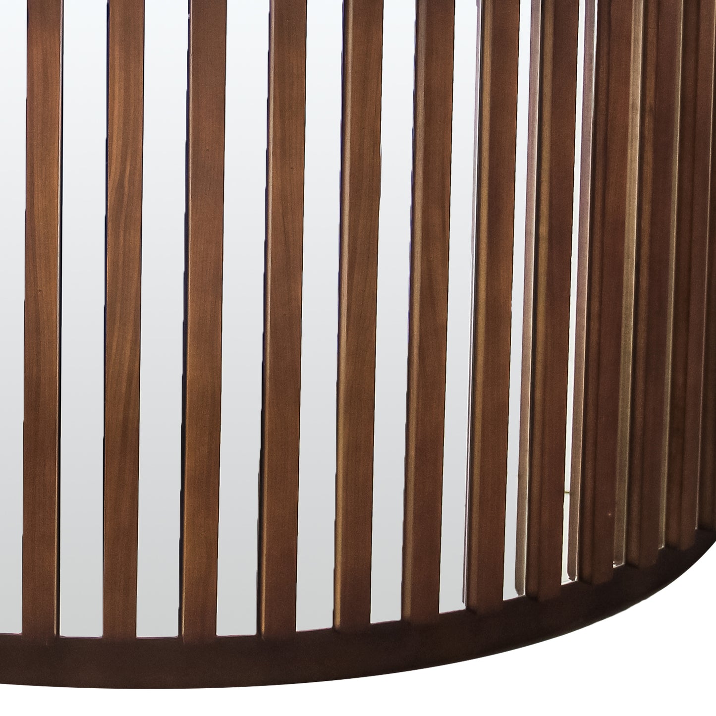 Rico Coffee Table Round Shaped Top MDF Silver Mirror Micro cement Brown Base