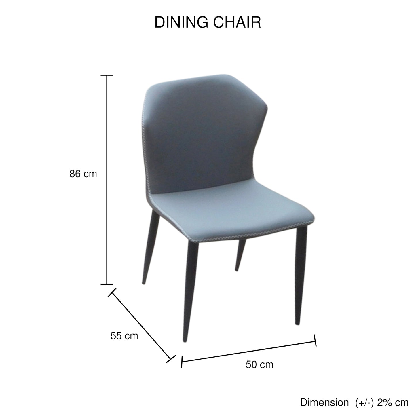 Albena 6X Dining Chairs Premium Leatherette Choice of Gorgeous Colours Stylish Tripod Legs Carbon Steel