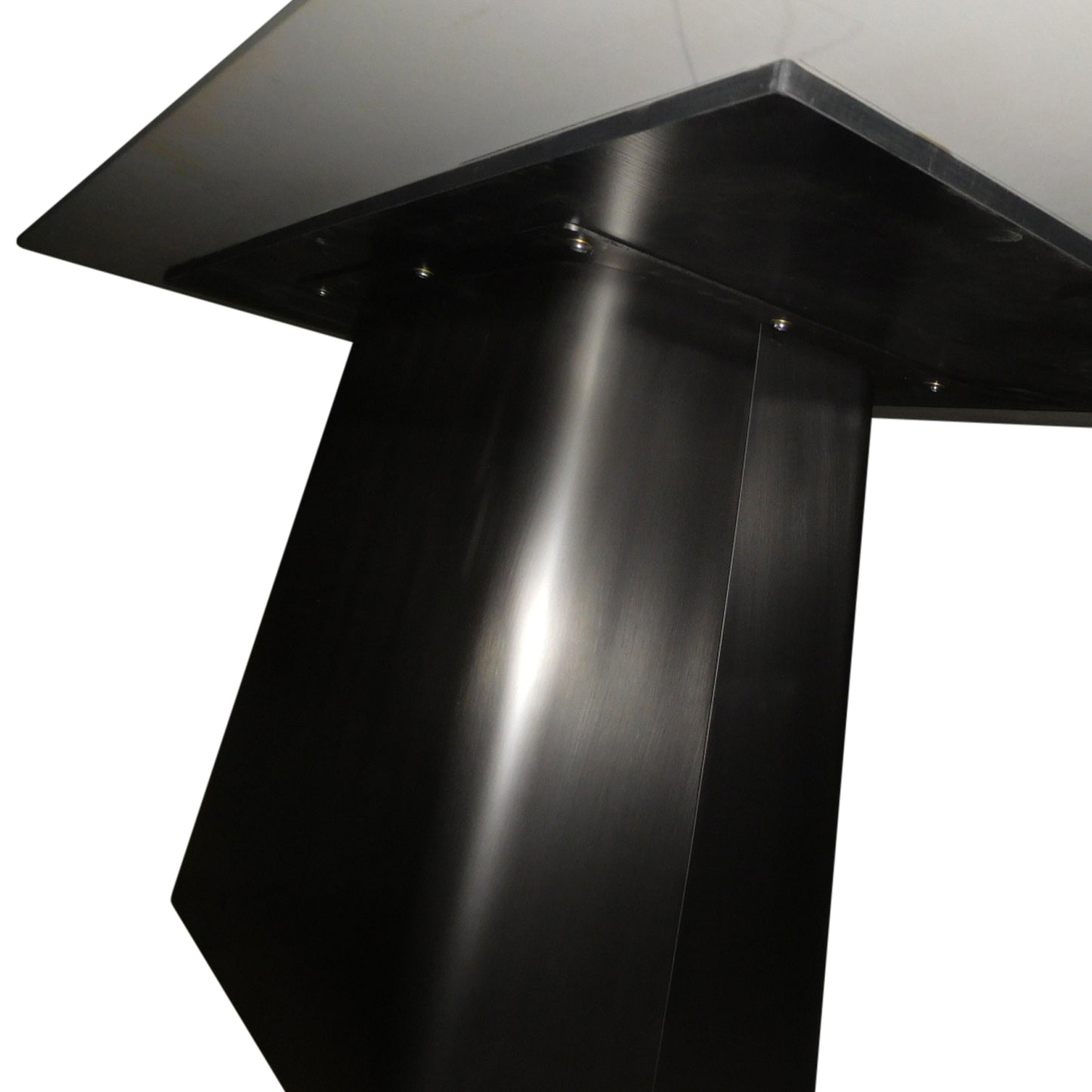 Ashley Dining Table Sintered Stone Mosaic Style Top Light Grey colour Sturdy Base with Carbon Steel Glossy